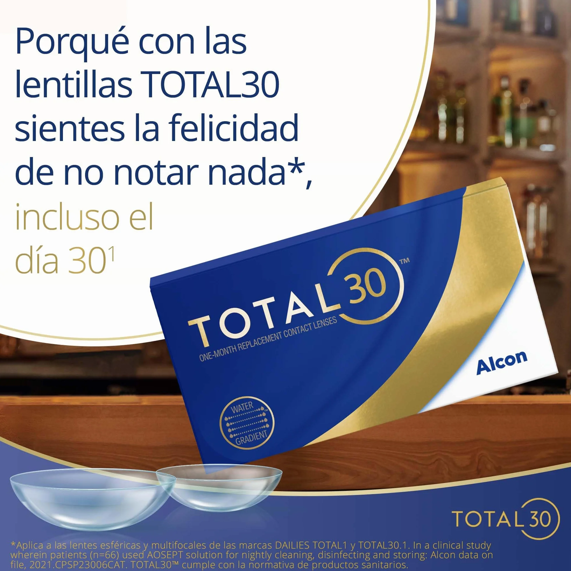 TOTAL30 lentes de contacto mensuales -3 lentes R 8.4 mm D 14.2 mm -05.75 dioptrías