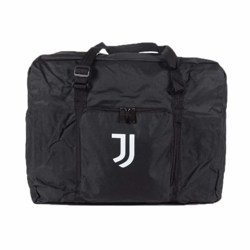 Bolsa de Viaje Plegable Producto Oficial Juventus, Negro, Bolsa Plegable para Guardar en la Maleta y Usar Cuando Sea Necesario