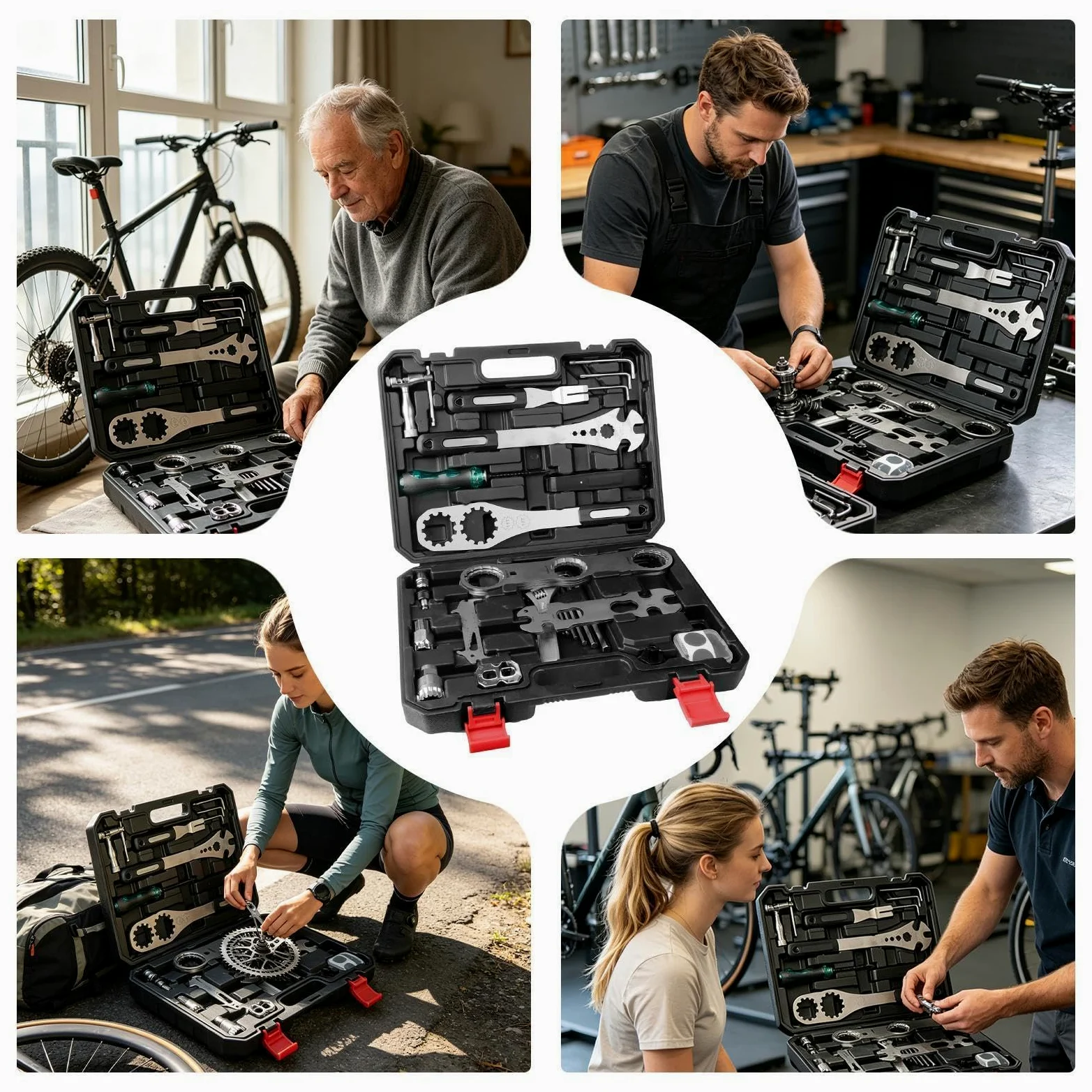 Kit De Herramientas Para Bicicleta Destornillador con estuche de | Herramientas Reparación Ciclismo Para Bicicleta Montaña Y Carretera Ciclismo Cadena Freno Neumático