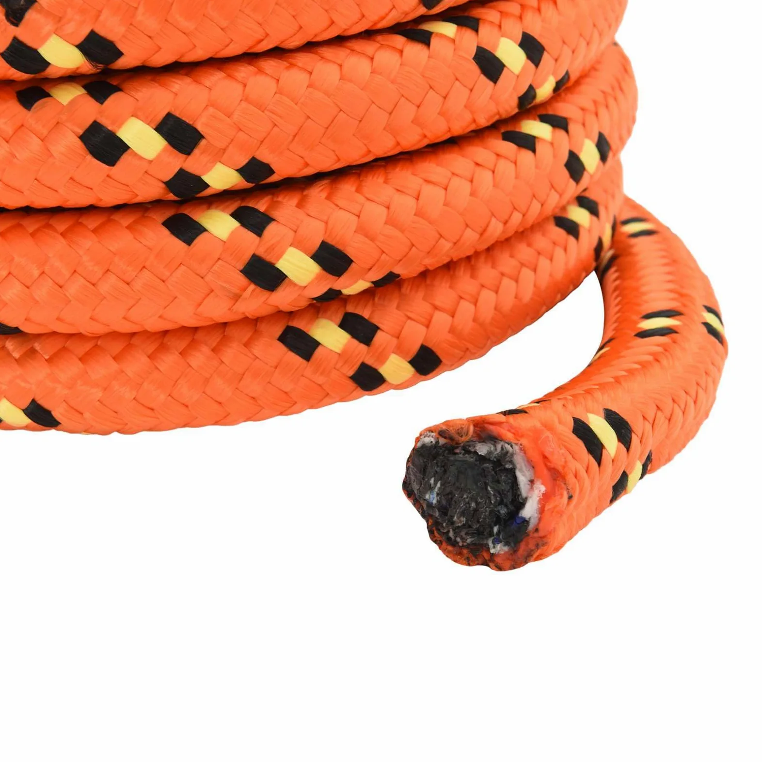 Cuerda de polipropileno para barcos de 25 m, diámetro de 5 cm, cuerda de polipropileno naranja para asegurar, tensar y fijar para vela, canotaje y camping al aire libre, resistente a la