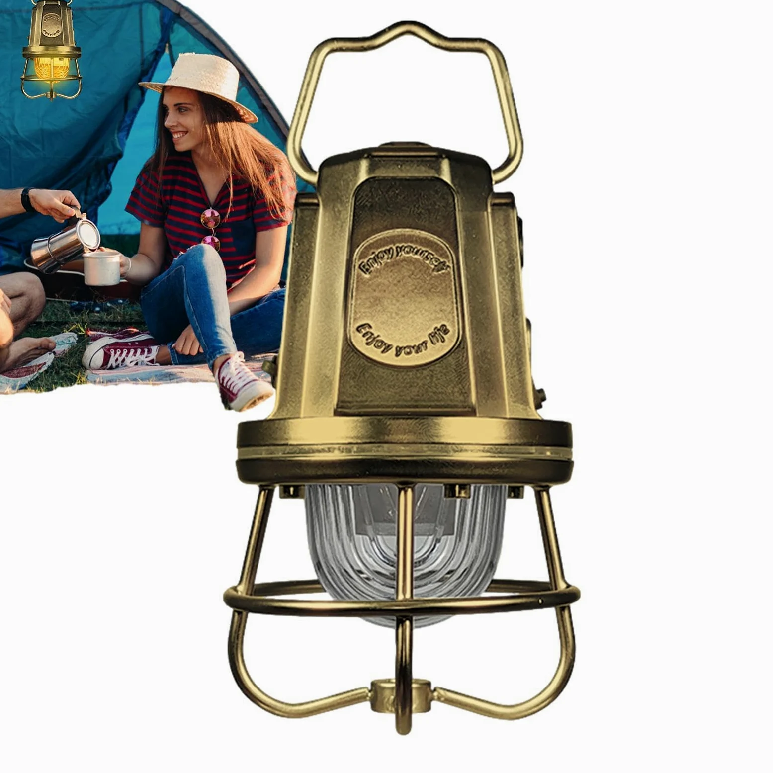 Linterna de Camping Recargable Lámpara de Equipo de Supervivencia con | Linterna de Camping LED para Tienda de Campaña, Exterior, Apagones, Toldo y Balcón
