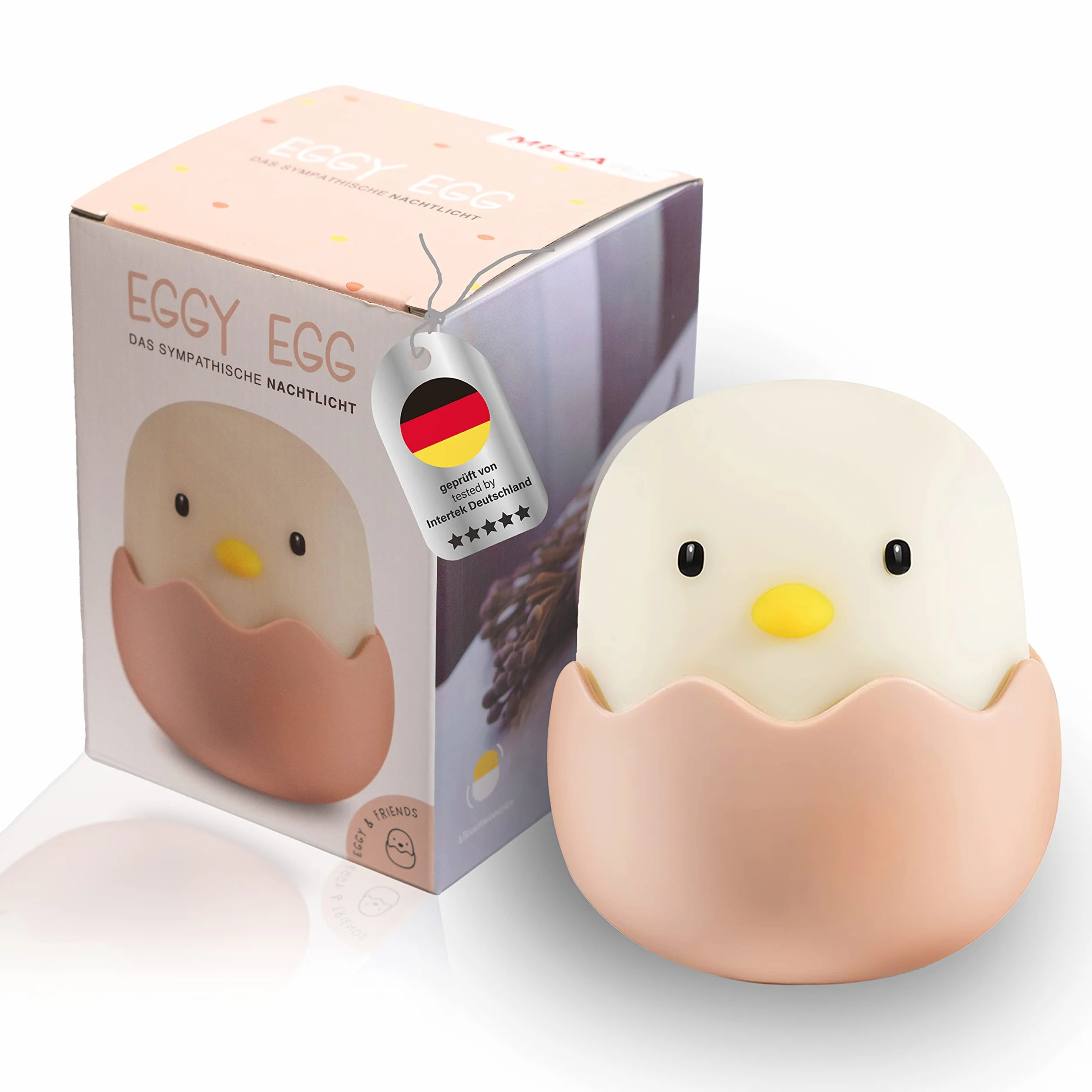 Luz nocturna LED niños MegaLight Eggy Eggy carga USB táctil regulable sin piezas pequeñas