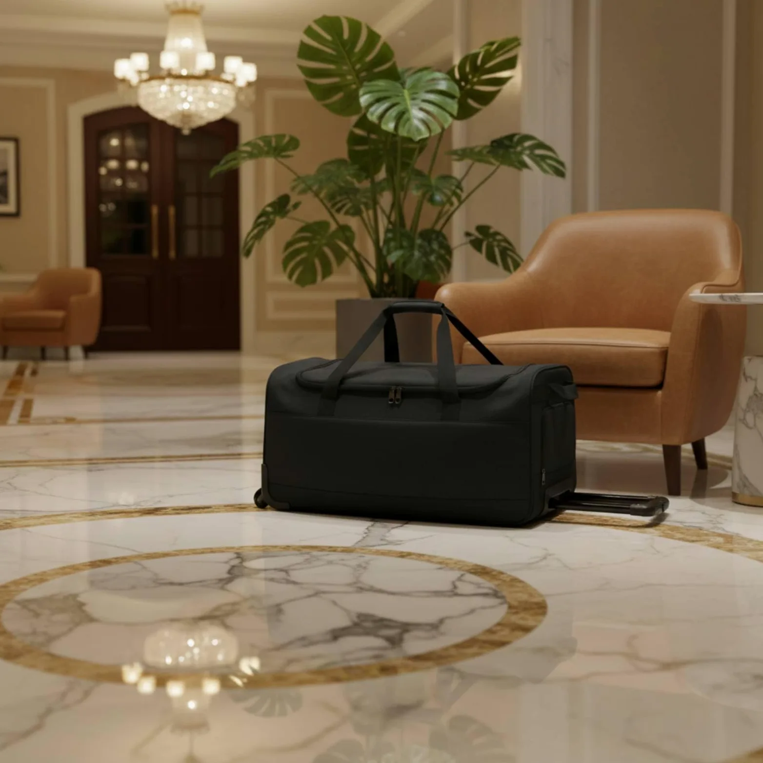 Equipaje de Entrenamiento Deportivo Maleta Rodante Deportiva Bolso Duffel Gran Compartimento Asa Telescópica en Lona y Metal Adecuado para Trayectos Entrenamientos Viajes