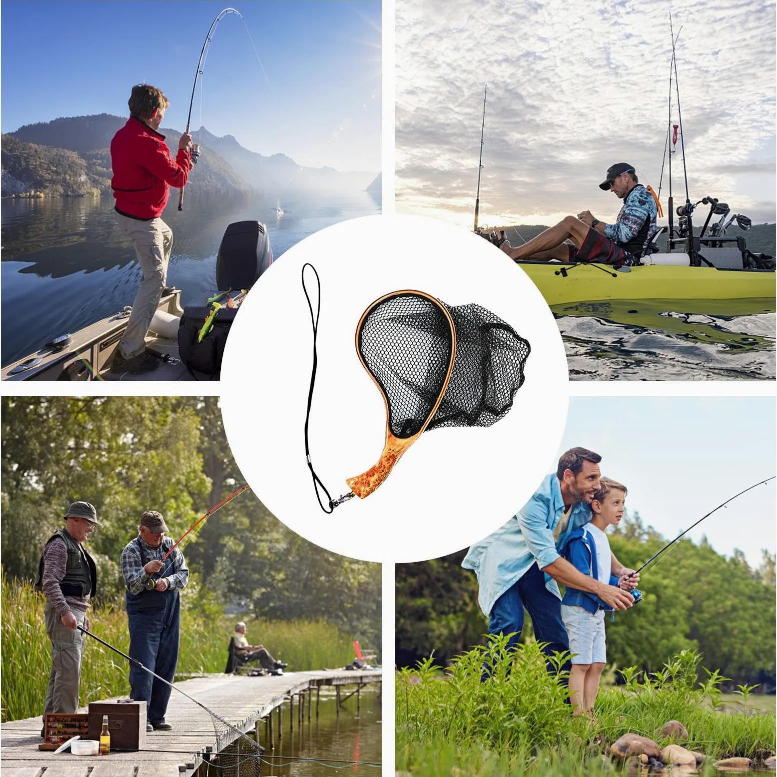 Red de pesca, Redes de pesca para Trucha | Red de Trucha para Herramienta | de Pescador, Estanque de Peces sin Peligro para Peces, Equipo de, Red de Basbina, Malla Negro