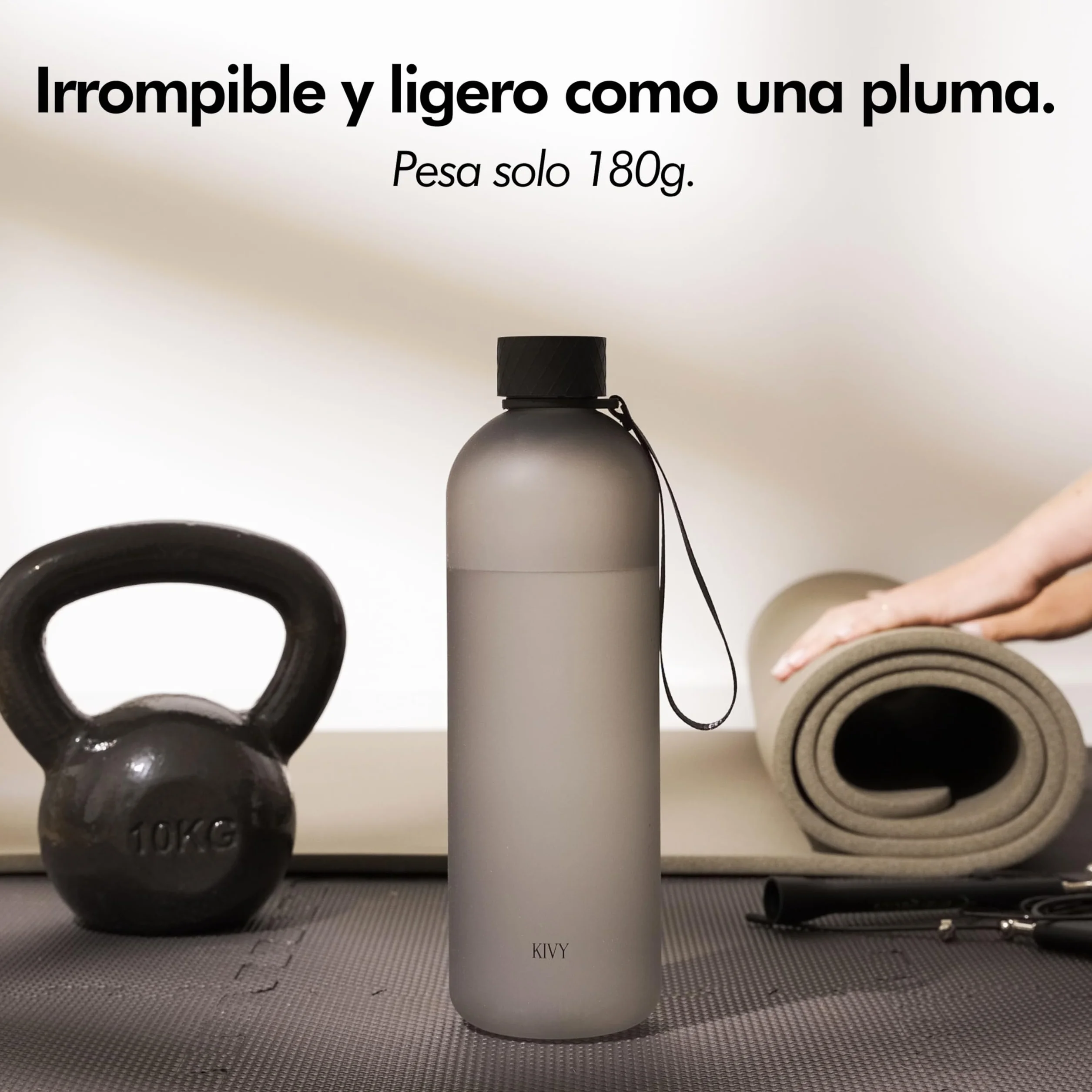 KIVY Botella de Agua Tritan 1,5 L - Estanca & Apto para Lavavajillas - Para Deporte, Gimnasio, Escuela y Oficina - Botella Deporte - Garrafa de Agua para Gym - Botellas Agua 1,5 L -Sin BPA