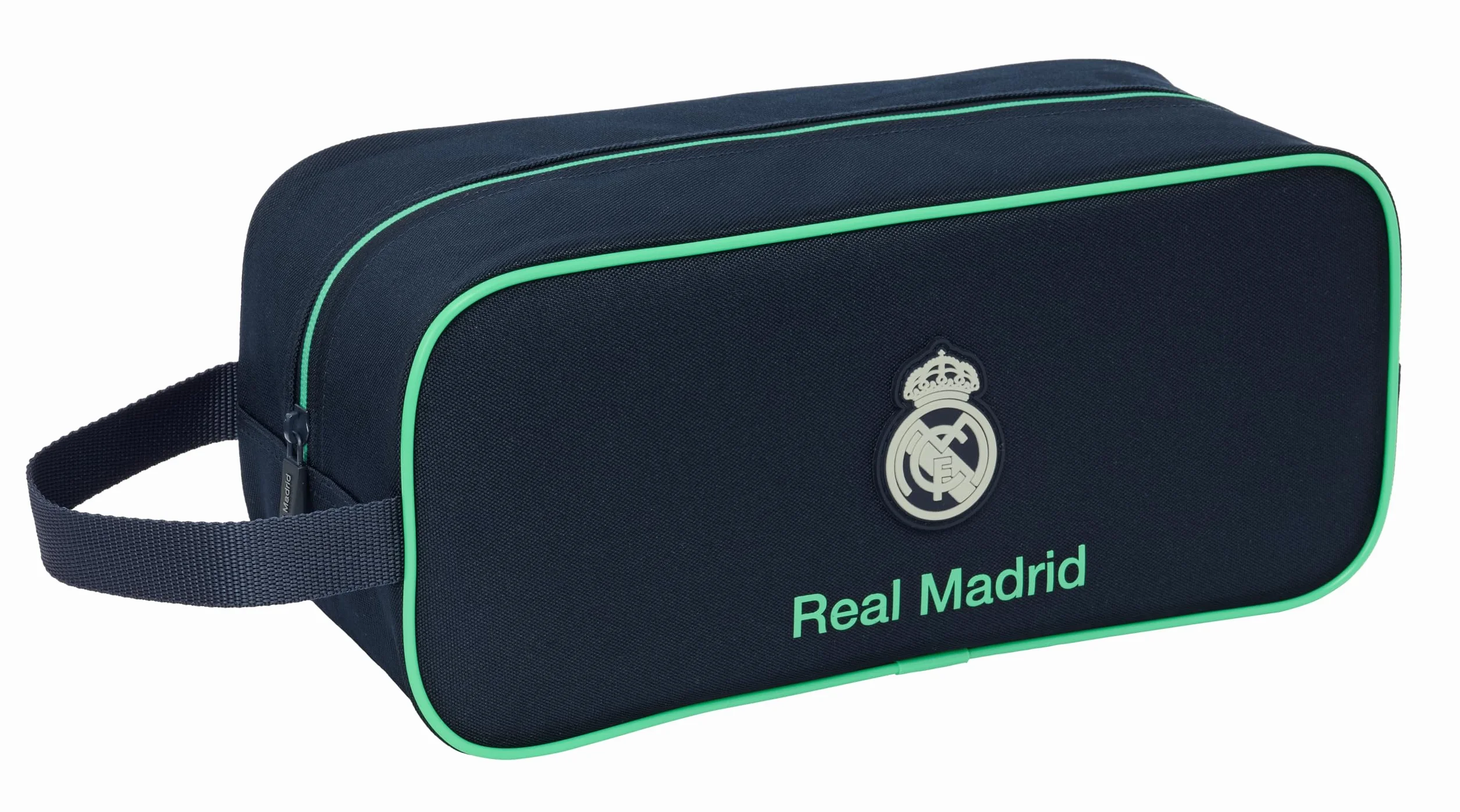 Real Madrid 2ª EQUIPACIÓN 25/26 - Zapatillero Mediano, Multiusos, Portatodo, Deporte, Extraescolares, Fútbol, Cómodo y Versátil, 34x14x15 cm