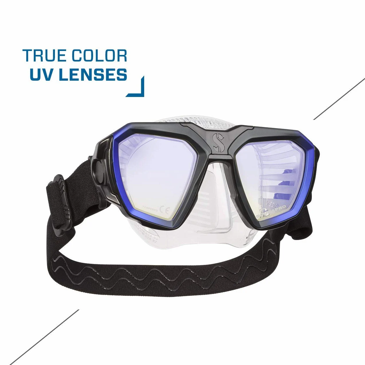 Scubapro D-Mask - Máscara de buceo, incluye adaptador de montaje para el ordenador de buceo HUD.