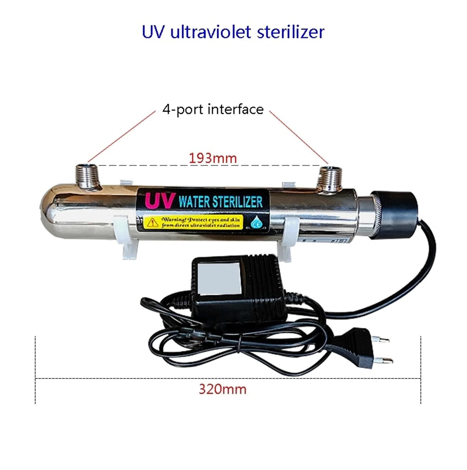 Filtro de agua de ósmosis inversa multietapa, Esterilizador de agua UV de acero inoxidable 110/220, filtro de desinfección de bebida directa de lámpara de tubo ultravioleta, purificador de tanque de p