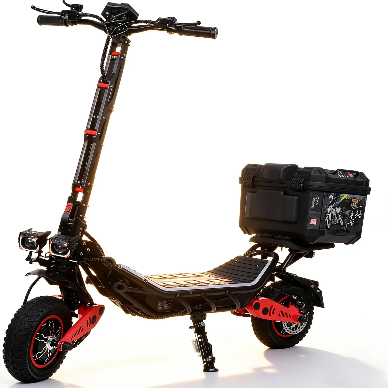 HWWH P10 Patinete Eléctrico Doble Motor | Batería Litio 60V 28Ah, Autonomía 70-80km, Carga máxima 150kg, Ruedas inflables 12", Frenos hidráulicos dobles
