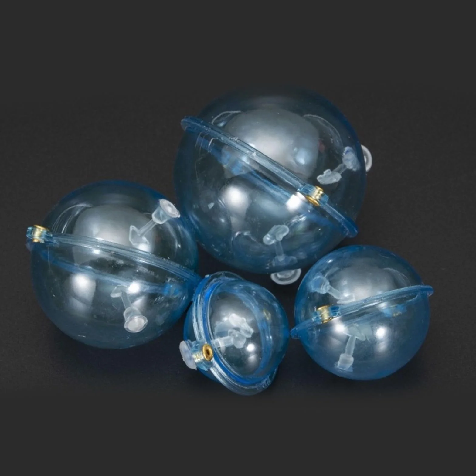 10 piezas de flotador de pesca con bolas redondas transparentes, superficies de burbujas huecas, flotadores de burbujas de agua, aparejos fáciles de usar