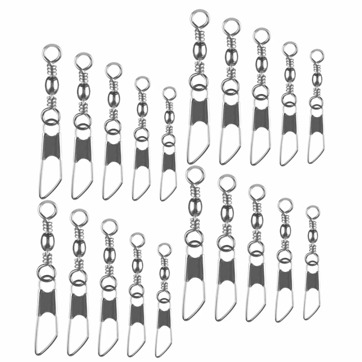 POPETPOP Anzuelos De Pesca con Anilla De Ocho Caracteres Anzuelos para Pesca Rodamientos De Bolas Eslabones Giratorios A Presión Conector De Pesca Anillos Partidos De Pesca Conector