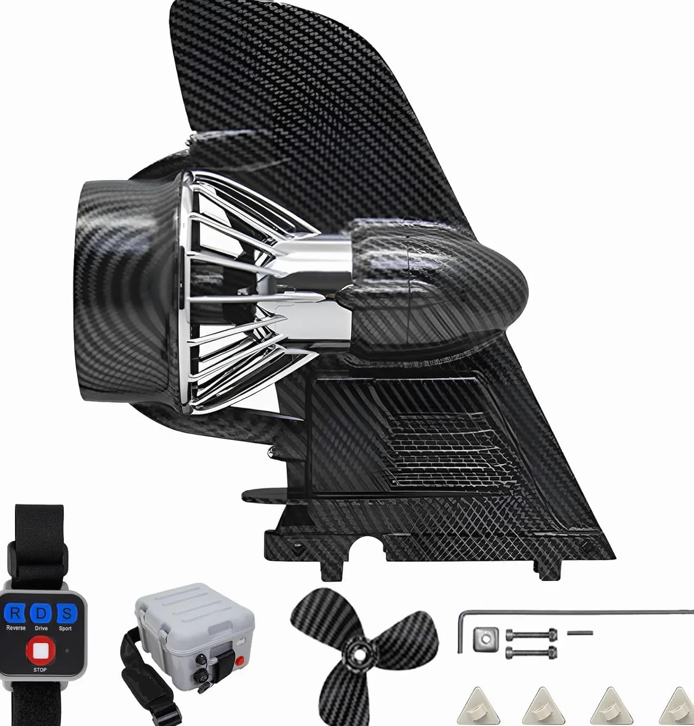 Aleta eléctrica para la tabla del SUP, emitedor submarino de 160W con control remoto, motor recargable alimentado por batería para la paleta de pie, dispositivo portátil de la asistencia de la tabla d