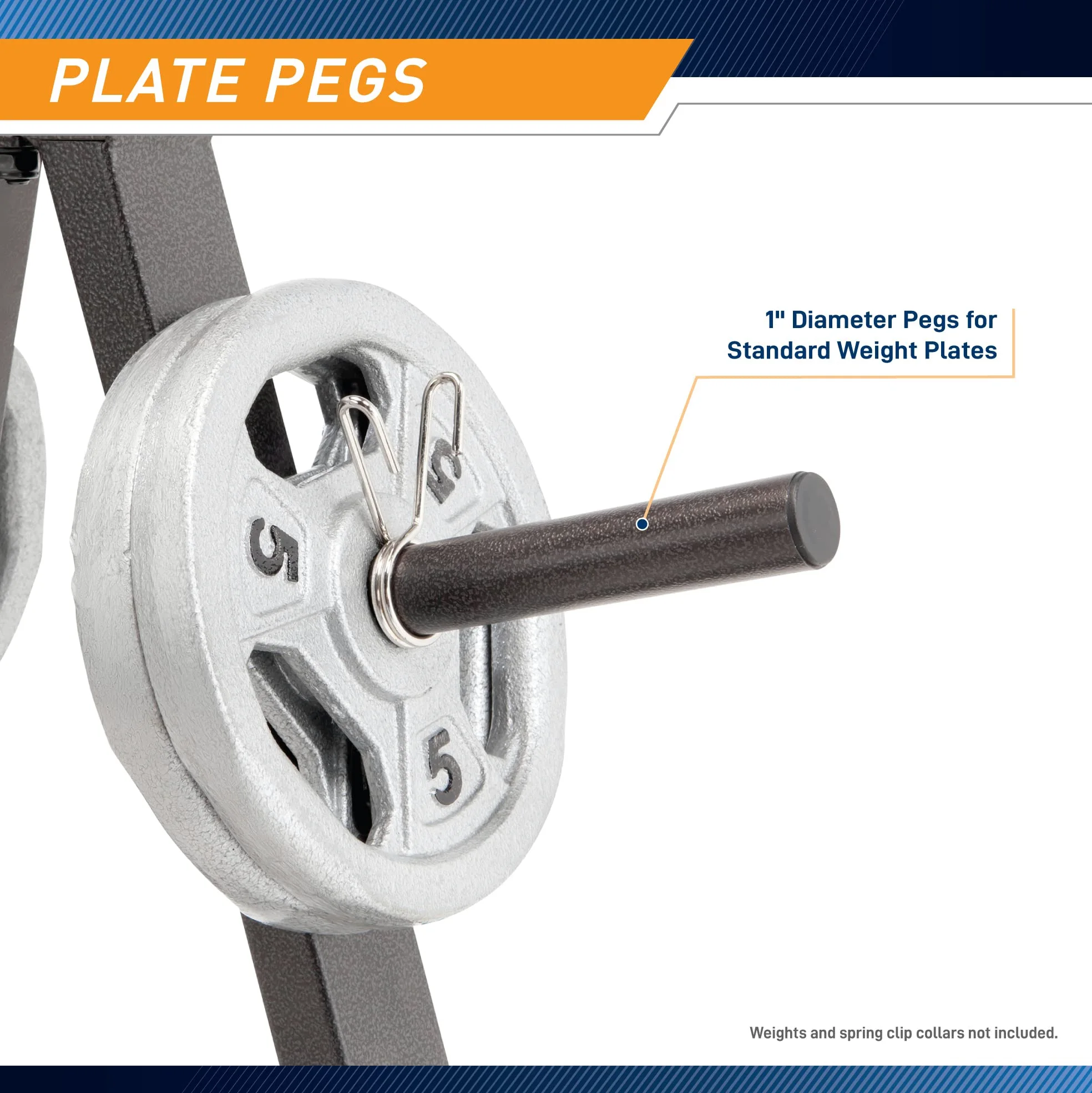 Marcy Árbol de placas de peso estándar para placas de 1 pulgada para gimnasio en casa, 300 libras. Capacidad máxima PT-5733.