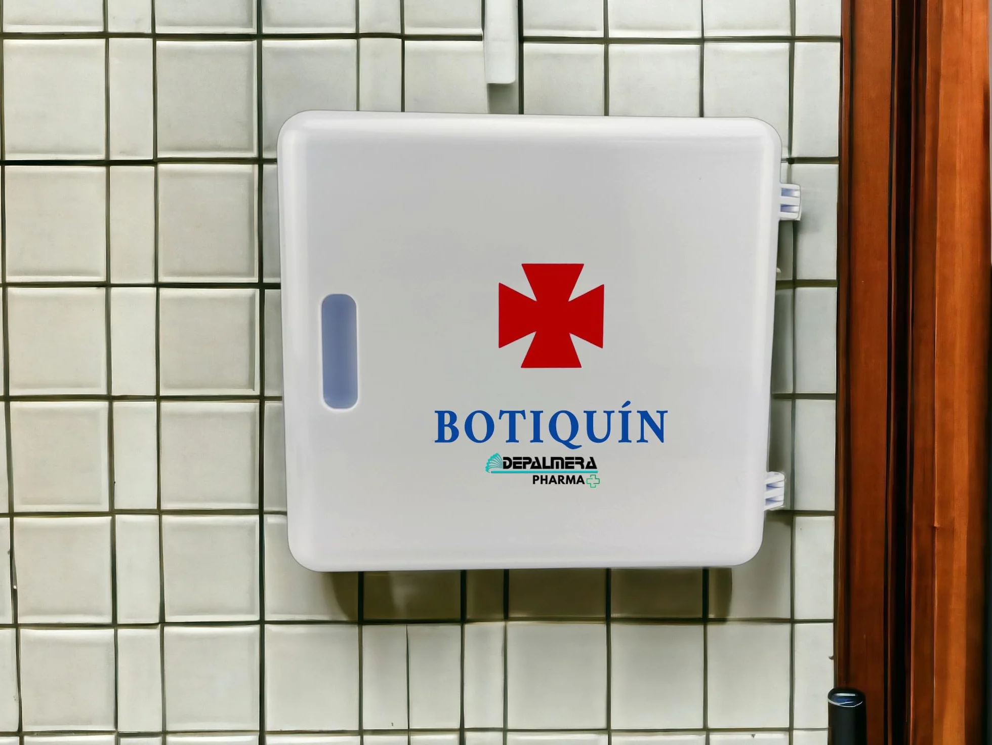 Pharma Botiquin Armario de pared Primeros Auxilios para Hogar Trabajo Casa Oficina con Guantes Vendas Gasas Algodon Tijeras Tiritas