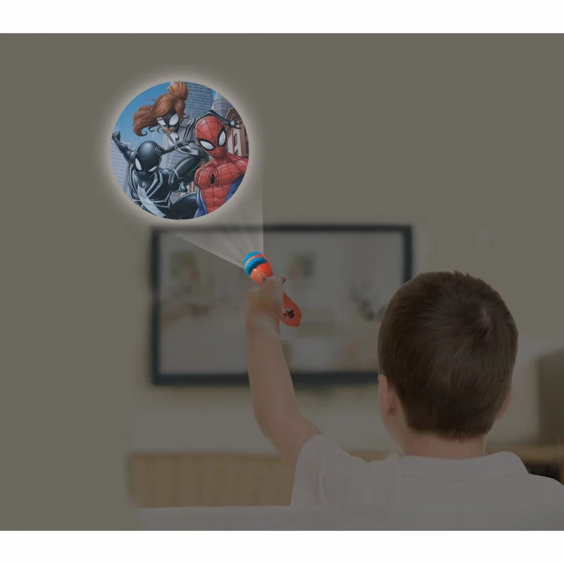 LEXIBOOK Spider-Man Proyector de Cuentos Linterna con 3 Discos 24 imágenes LTC050SP
