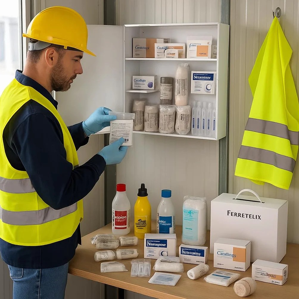 FERRETELIX® Kit de Reposición para Botiquín de Primeros Auxilios Homologado CE Fabricado en España