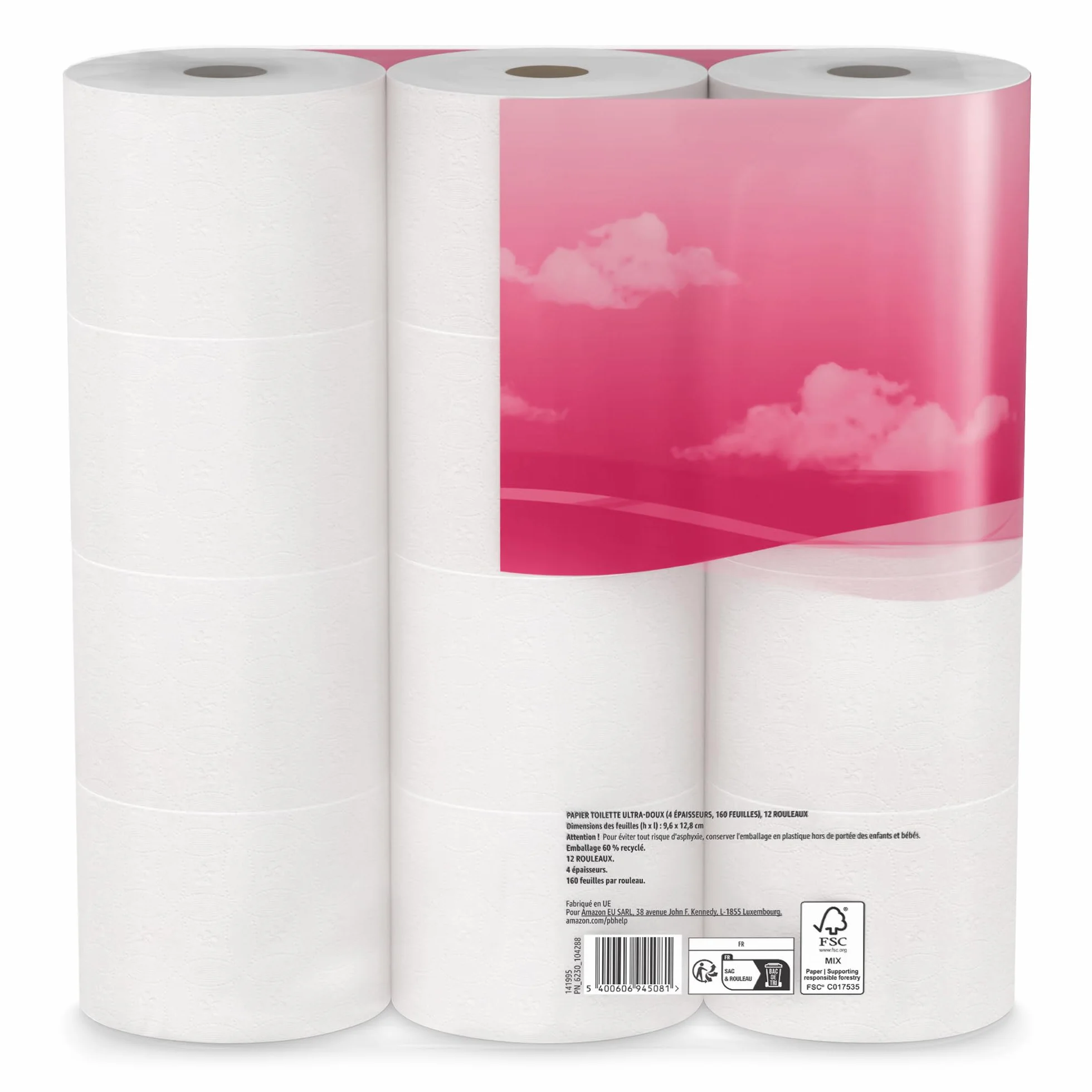 Papel higiénico 4 capas sin perfume 160 hojas 48 unidades