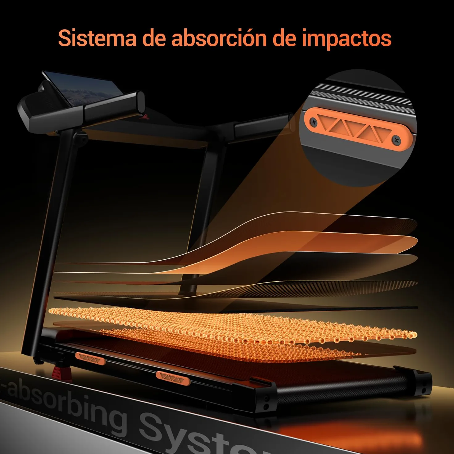CURSOR Cinta de Correr Plegable con Inclinación, Cinta de Andar Plegable,Caminadora Electrica para Casa Equipado con un Motor de 3,0 CV y Pantalla LED,Máximo 136KG
