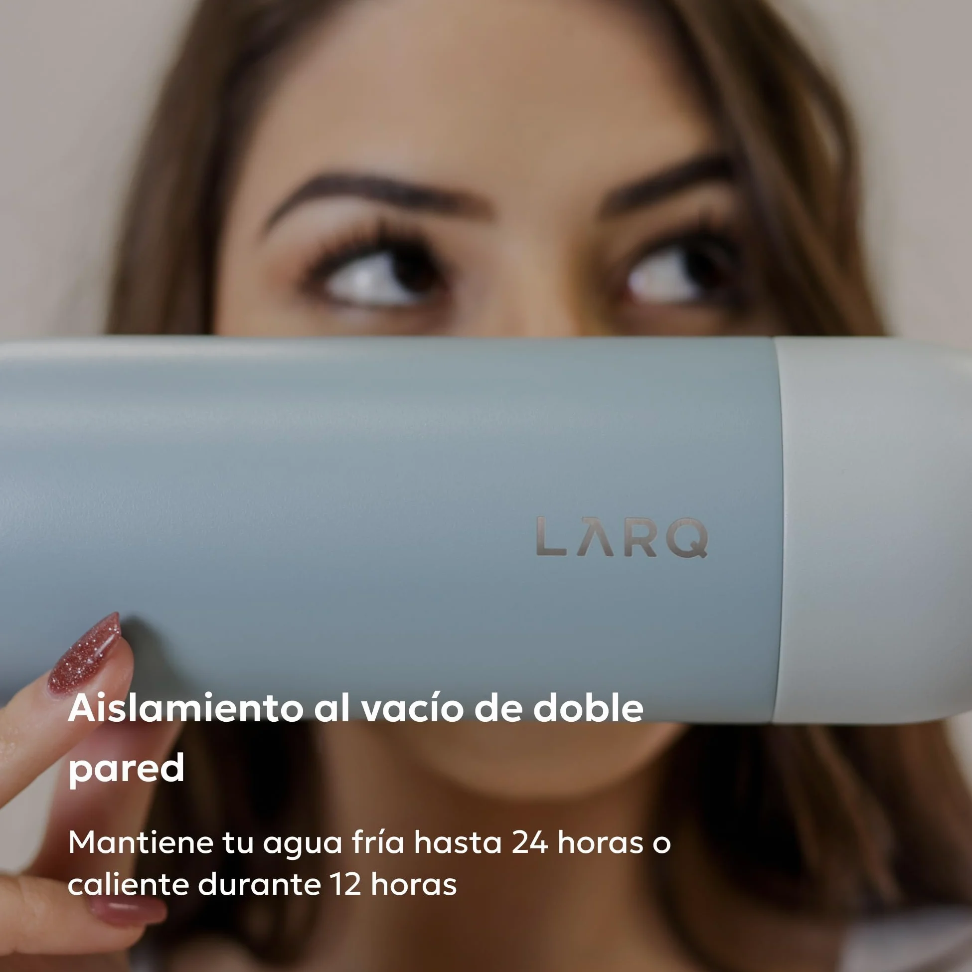 LARQ PureVis 500ml – Botella Térmica Autolimpiable con Purificador de Agua UV-C – Acero Inoxidable de Doble Pared – Hermética – Mantiene Frío y Calor – Diseño Premiado - Seaside Mint