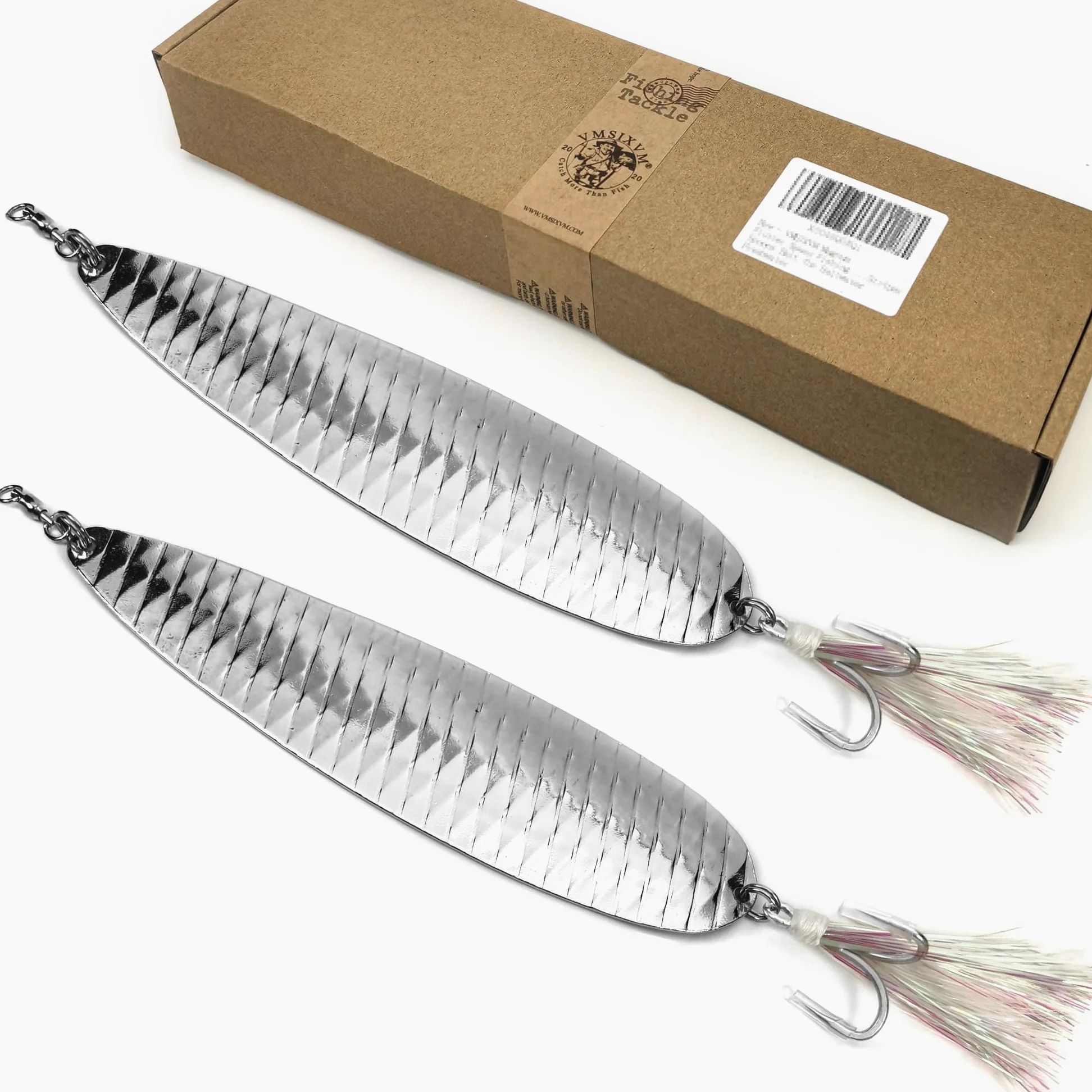 Magnum - Señuelos de pesca con cuchara de aleteo, 7.5 pulgadas, grande, de metal duro, para pesca de arrastre, cebos de pesca para lubina a rayas, salmón, lucioperca, agua salada, agua dulce