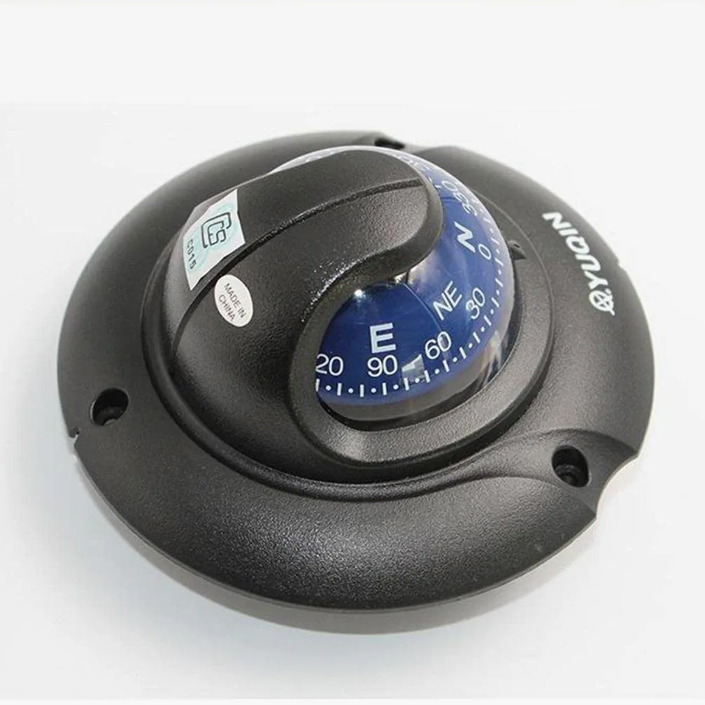 F Fityle Brújula de Navegación Kayak Brújula Marina Brújula Tablero Automóvil Brújula Iluminada Giratoria Lectura Fácil LED Adecuada para Navegación Pesca