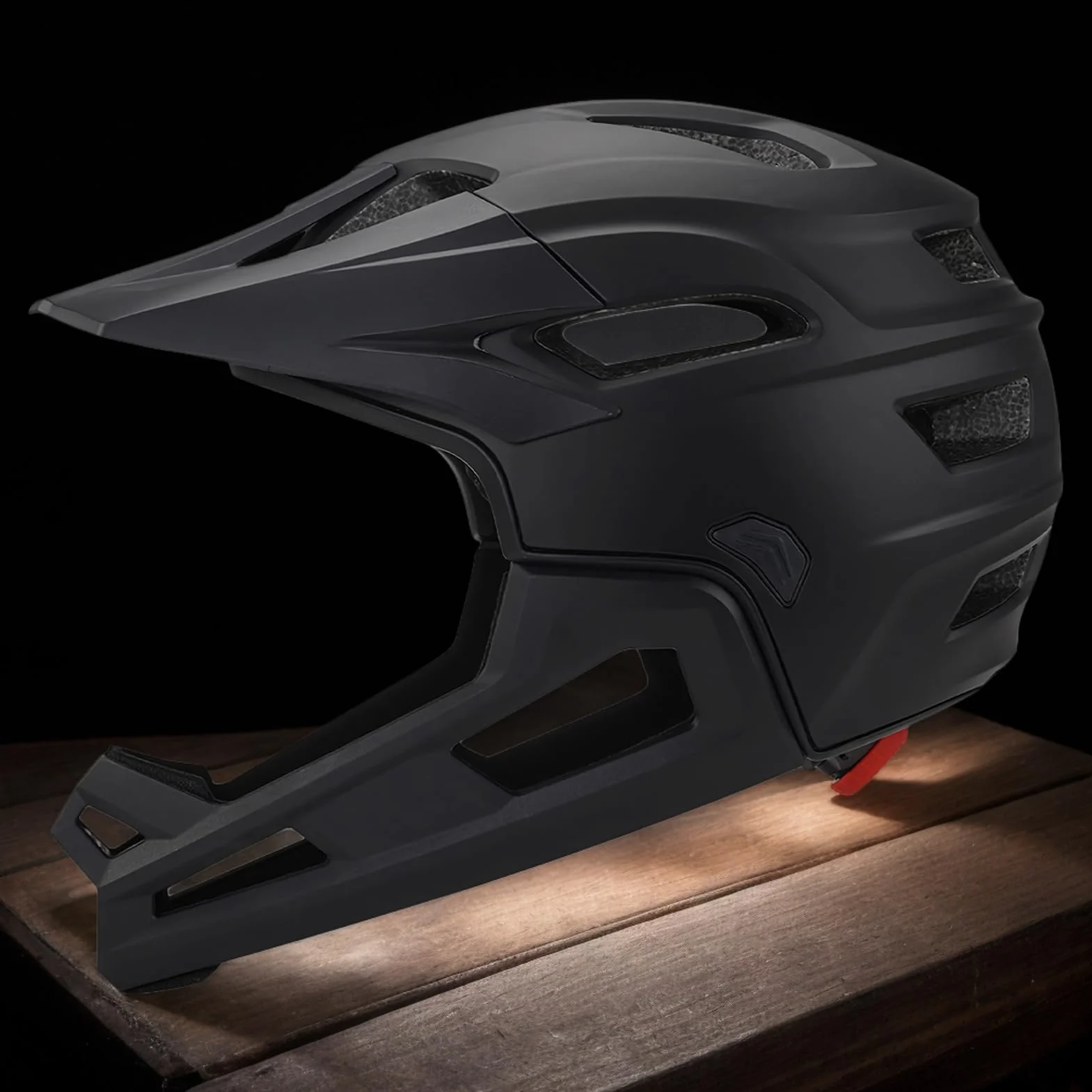 Casco De Bicicleta De Montaña para Adultos | Casco De Cara Completa A Prueba De Choque Unisex Ajustable, con Soporte De Visor Y Barbilla, Equipo De Protección Profesional para Andar En Bicicleta Al