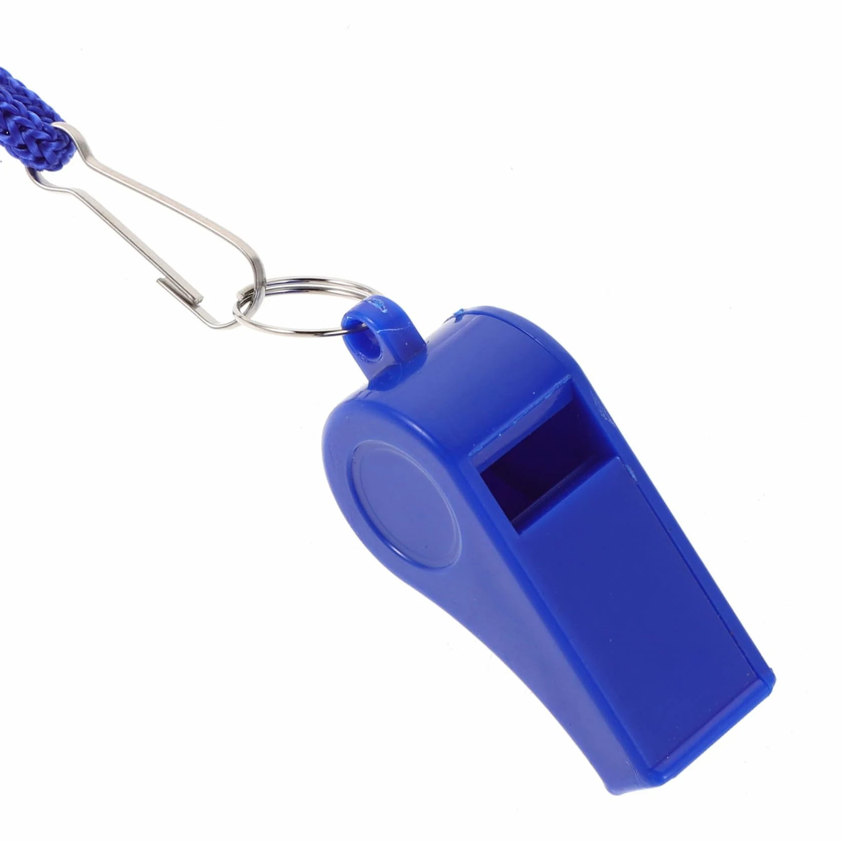 ibasenice 36 Piezas Silbatos de Emergencia Plásticos con Lanyard Sonido Fuerte para Deportes y Seguridad Azul