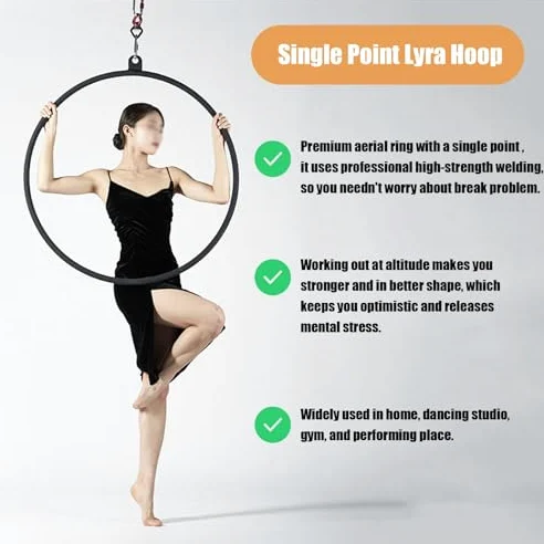Aro de antena de acero inoxidable para actuaciones acrobáticas, adecuado para hombres y mujeres, ideal para estudio de baile y uso en el gimnasio