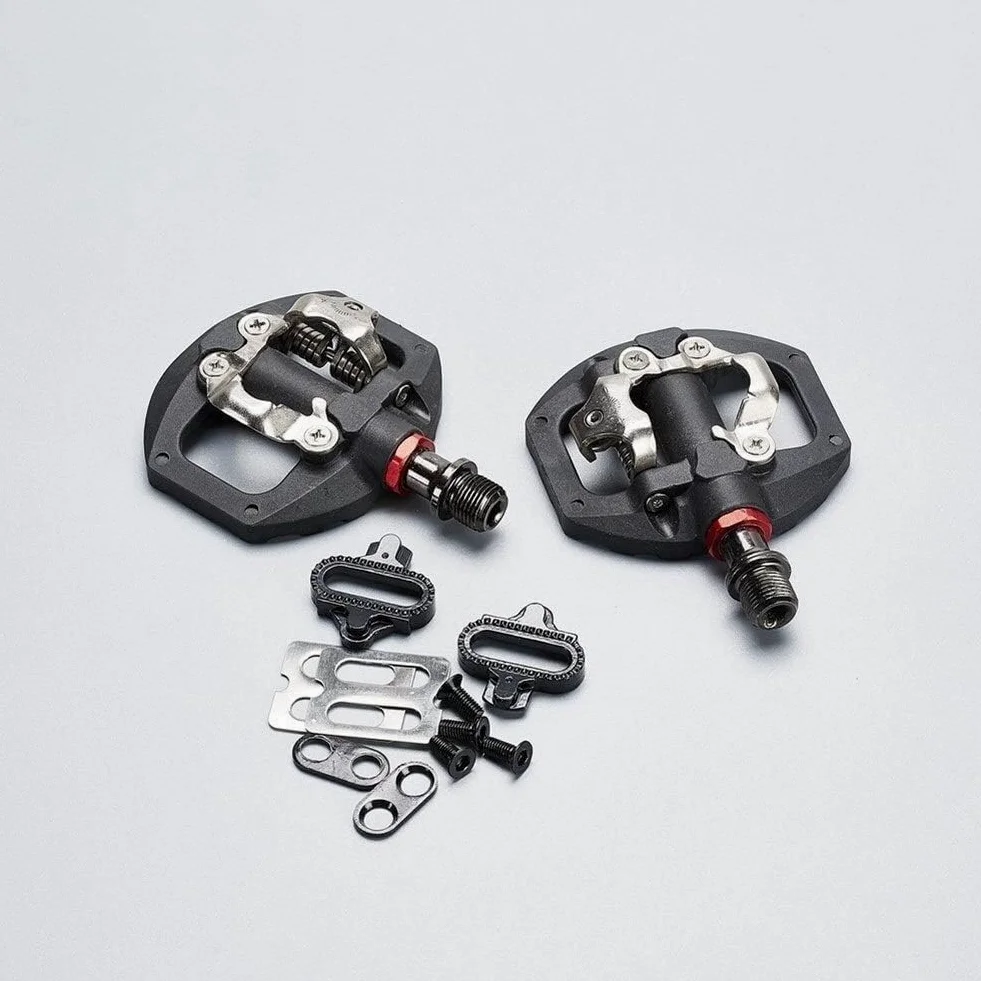 SDGBCXD， Pedales de Bicicleta, Pedal de Bicicleta MTB, Pedal autoblocante, Pedal automático, adaptadores de Plataforma Dual con Tacos para,Pedales