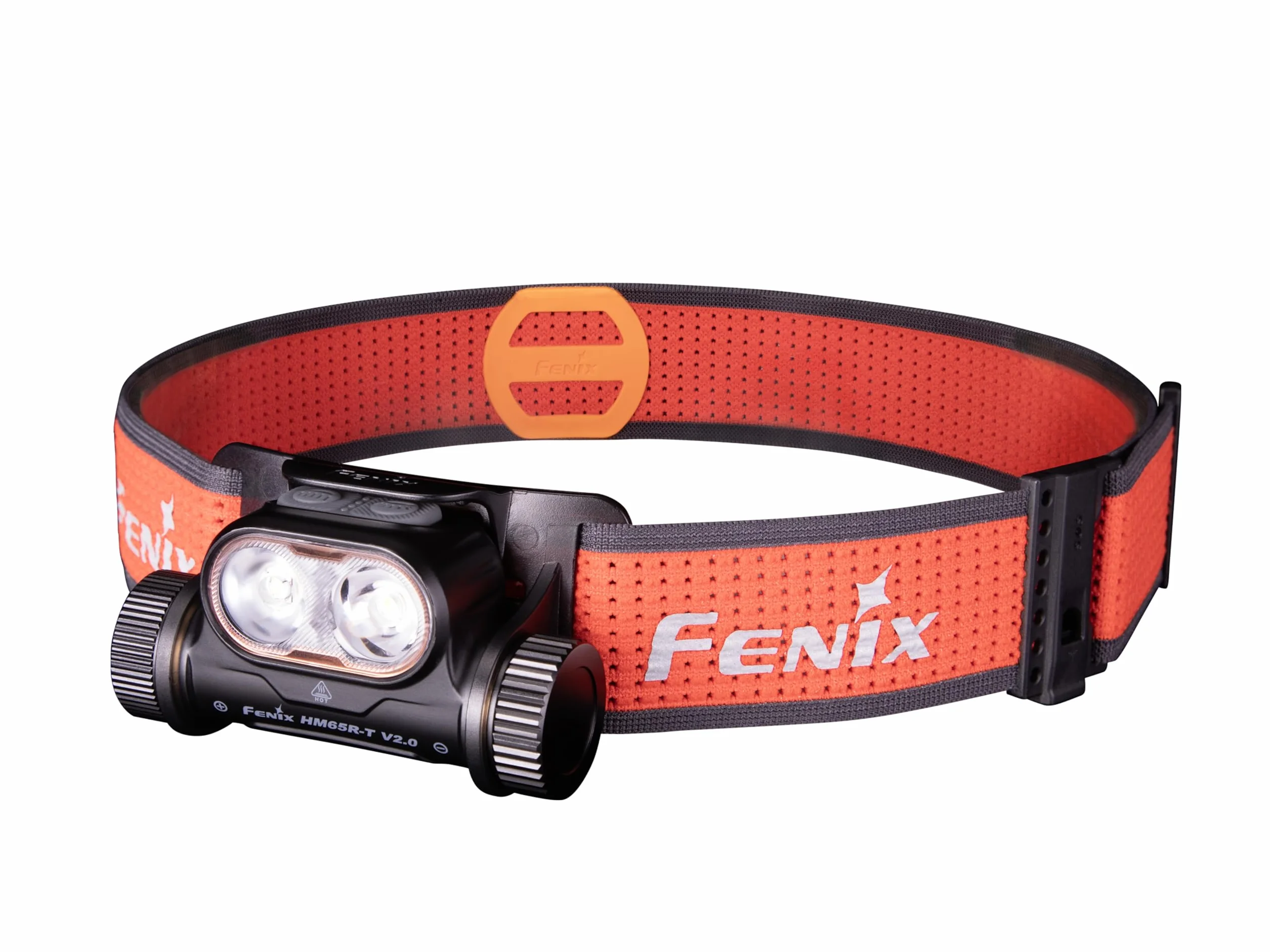 fenix HM65R-T v2.0 - Linterna frontal ligera recargable para correr y al aire libre | 1600 lúmenes | 170 m | 300 horas máximo | Diadema deportiva ajustable bidireccional | Vigas blancas y blancas