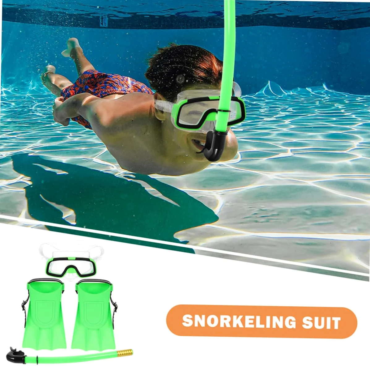 WOONEKY Gafas De Buceo Máscara De Snorkel para Aletas Cortas para Nadar Equipo De Snorkel Portátil El Mar o Piscina