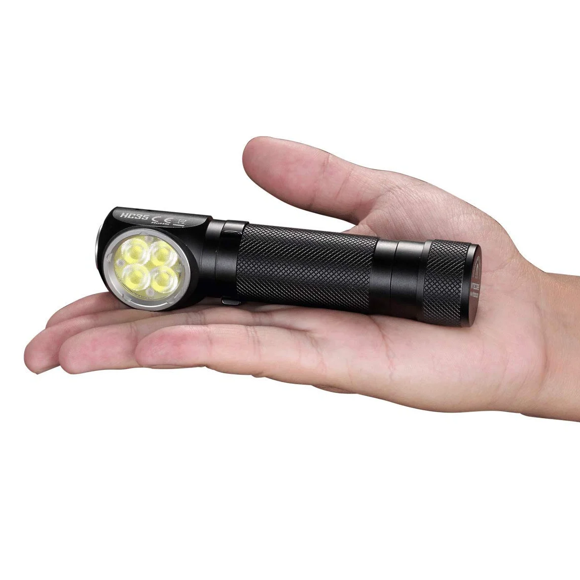 Nitecore HC35 - Linterna LED recargable - 2700 lúmenes - Incluye batería y cable de carga micro USB Eco-Sensa