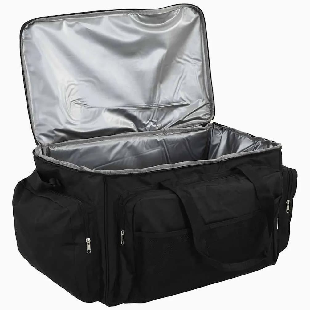 Bolsa de pesca impermeable verde oscuro, tela Oxford 600D, 57 x 35 x, con divisor aislante, correa para el hombro, organizador para accesorios de pesca y actividades al aire libre