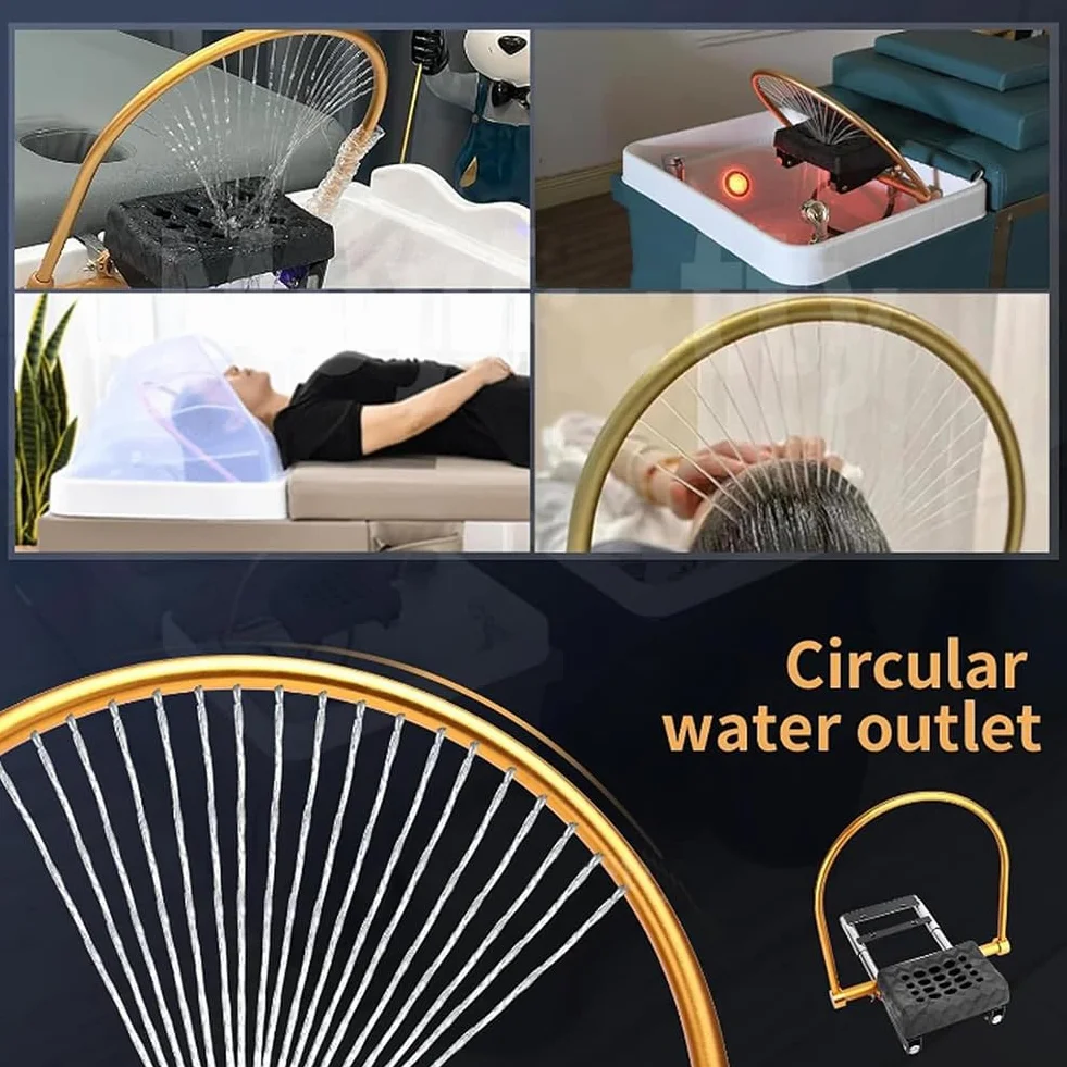 Equipo De SPA Head con Kit De Almohada, Estante De Circulación De Agua, Acero Inoxidable 304, 39,37 Pulgadas, Fijación De Metal Ajustable