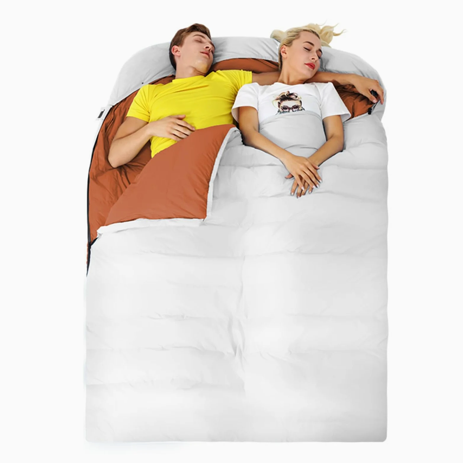 Saco De Dormir Doble De Plumón Para Adultos, Mochila, Ligero, Impermeable, Fácil De Almacenar Y Transportar, Ideal Para Acampar Al Aire Libre, Mochilero