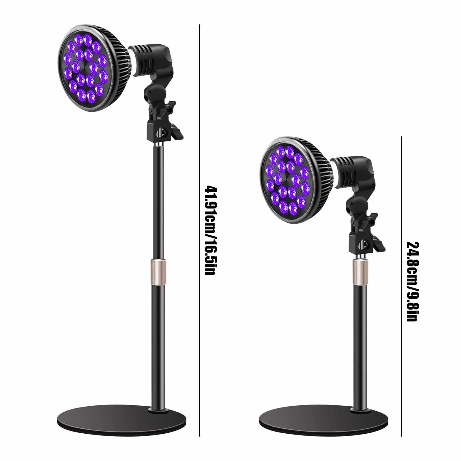 Lámpara De Bronceado Giratoria 54W E27 180° 18 Leds UV 9.8-16.5 Pulgadas Con Máscara De Ojos