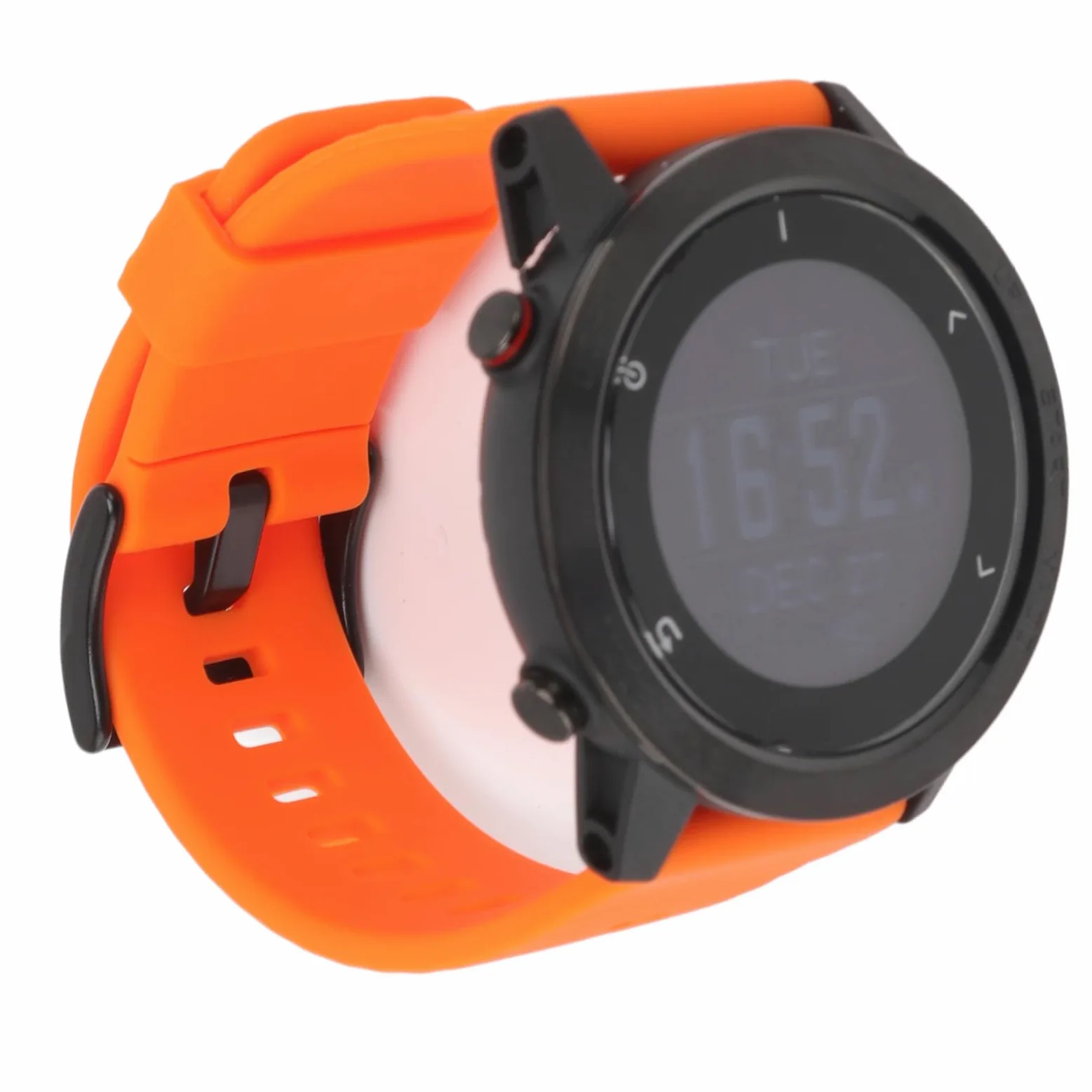 DAUZ Reloj de Ordenador de Buceo, Pieza de Carga USB, Reloj Inteligente Resistente Al Agua con Ubicación de Ruta para Montañismo (Naranja)
