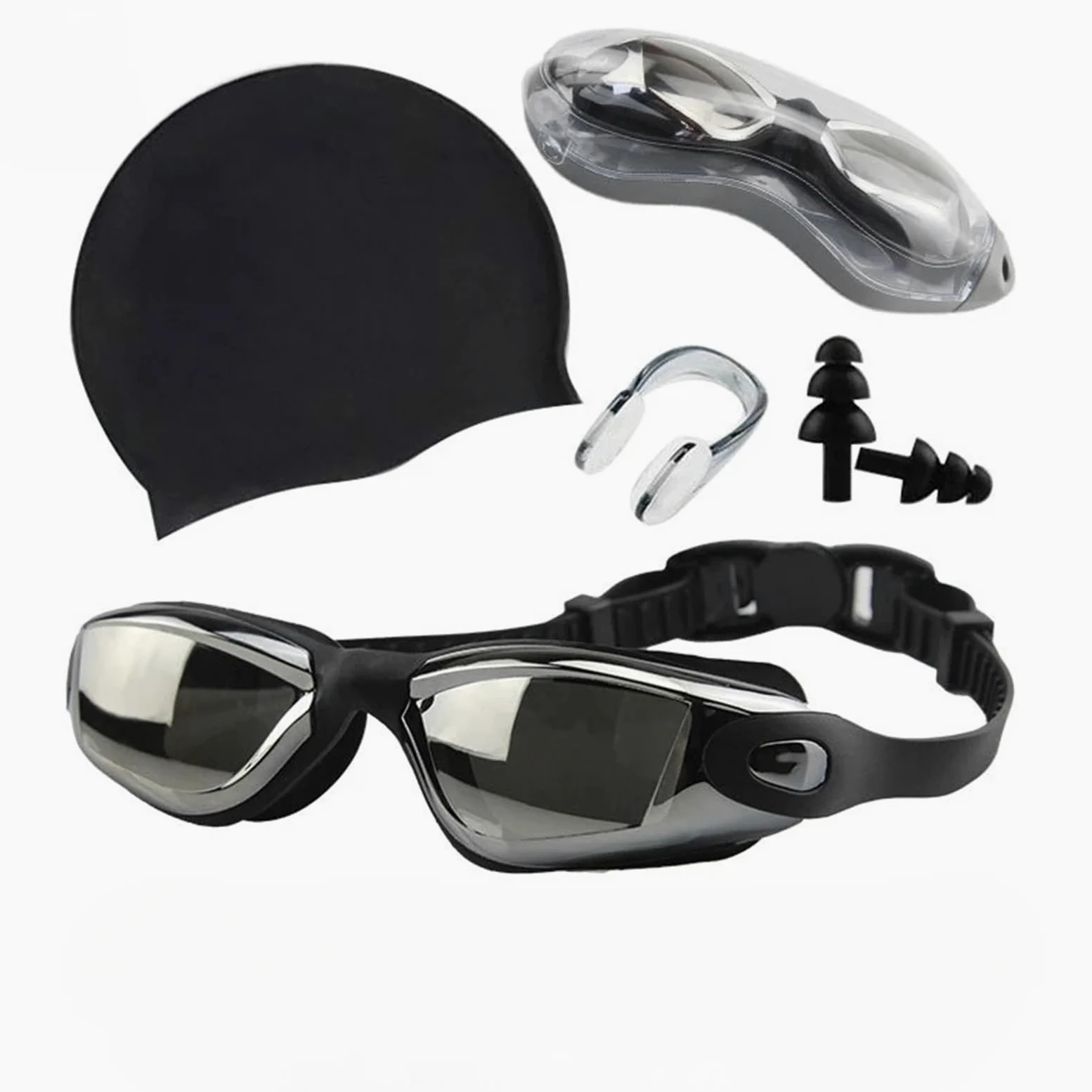 Gafas de natación antivaho Para Deportes | For Adultos Con Gorro De Silicona Y Juego De Gafas De Natación.
