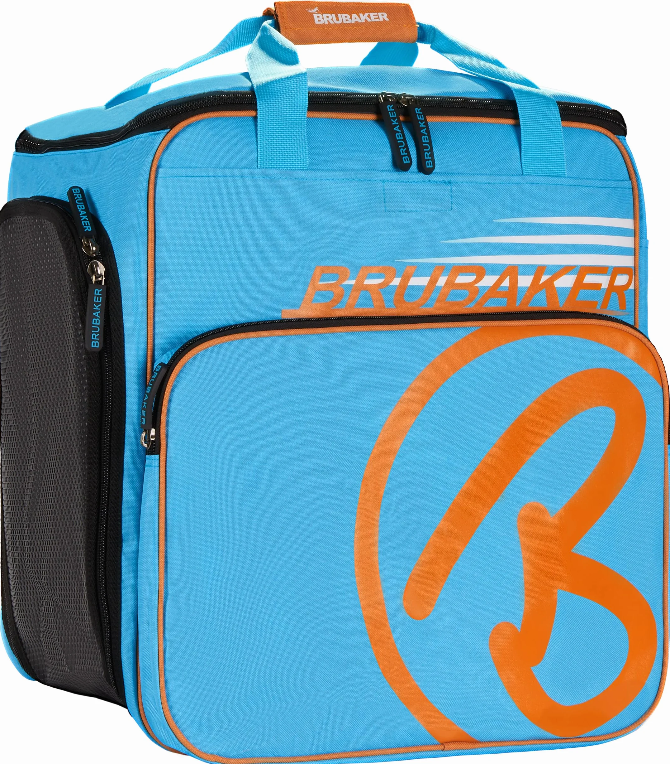 BRUBAKER 'Super Champion 2.0' Bolso para Deporte - Mochila Porta Botas De Esquí - Azul/Naranja