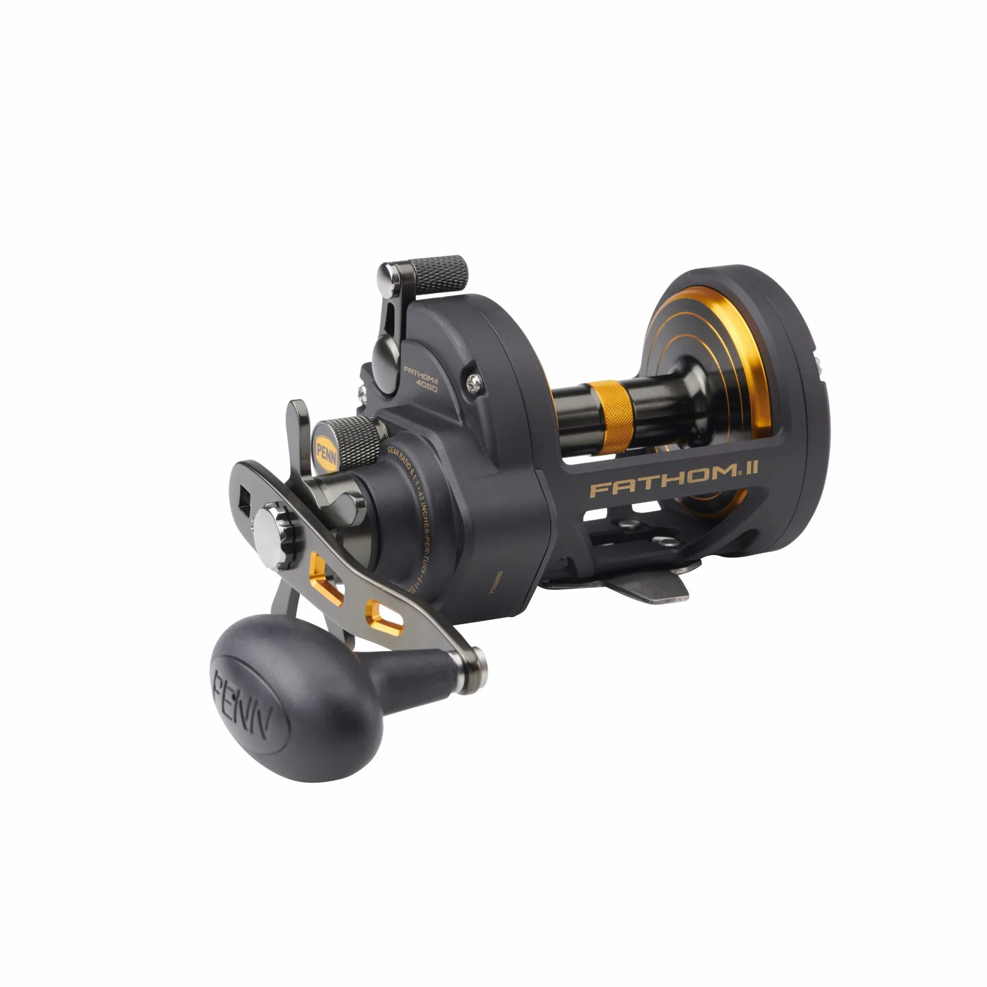PENN Fathom II Star Drag Multiplicador Carrete – Carrete de Pesca de Agua Salada para Barco, Pesca en Tierra y Kayak