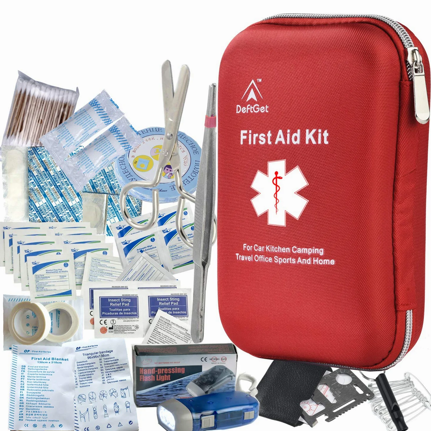 163 Uds Kit de primeros auxilios impermeable IFAK Molle sistema portátil esencial Lesiones médicas equipos de emergencia kits de supervivencia para la cocina del coche camping viajes Oficina