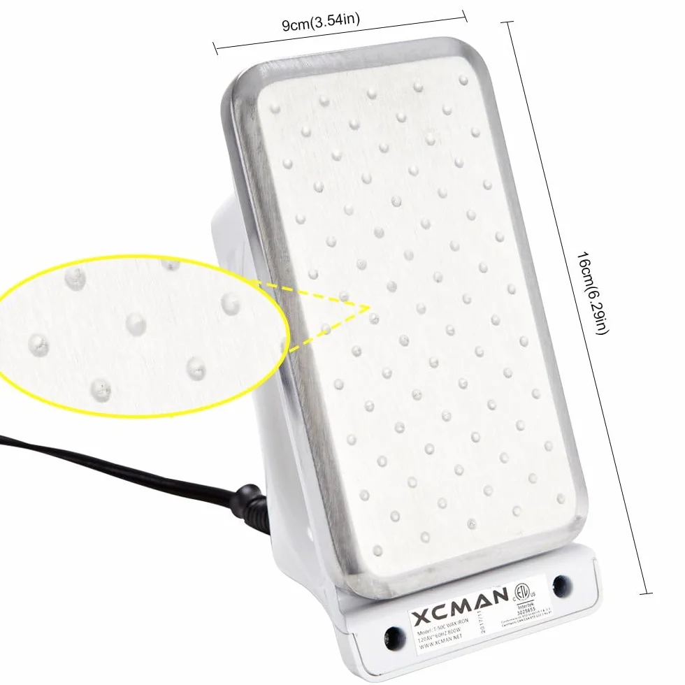 XCMAN Plancha de cera caliente para esquí y snowboard, 230 V, 1000 W, estructura de rombos que optimiza la distribución y compresión de la cera