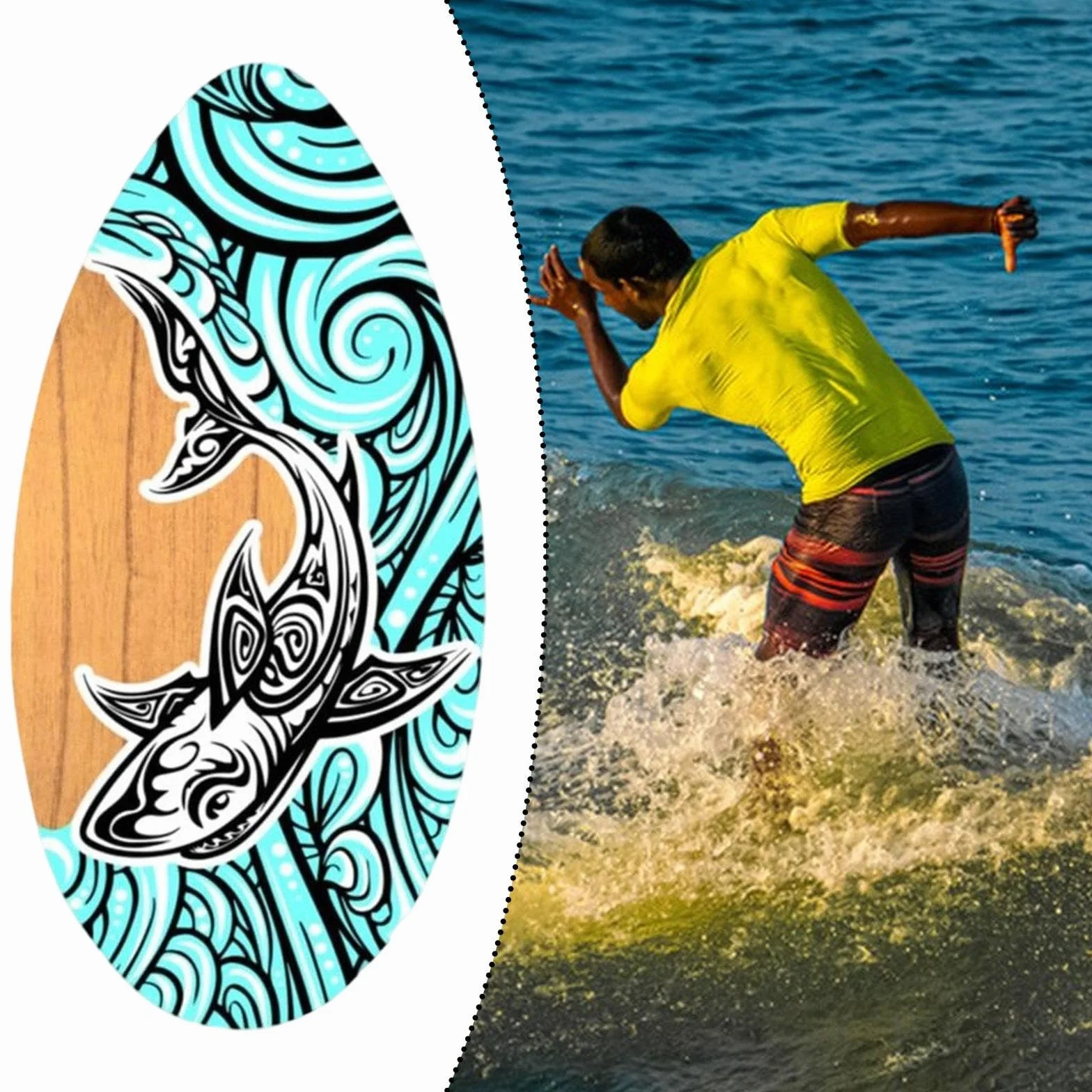 Tabla de Skimboard para Deportes Acuáticos, Playa, Arena, para Niños, Niñas, Adultos, Hombres Y Mujeres