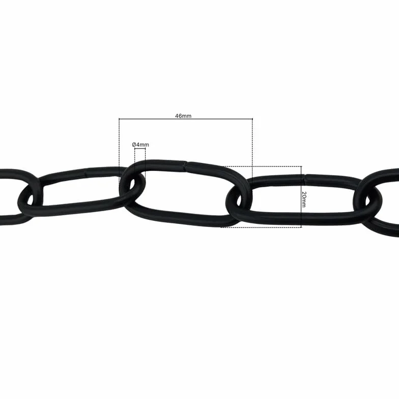 ORION LIGHTSTYLE Cadena para lámpara de araña 1 m hierro 4 mm negro
