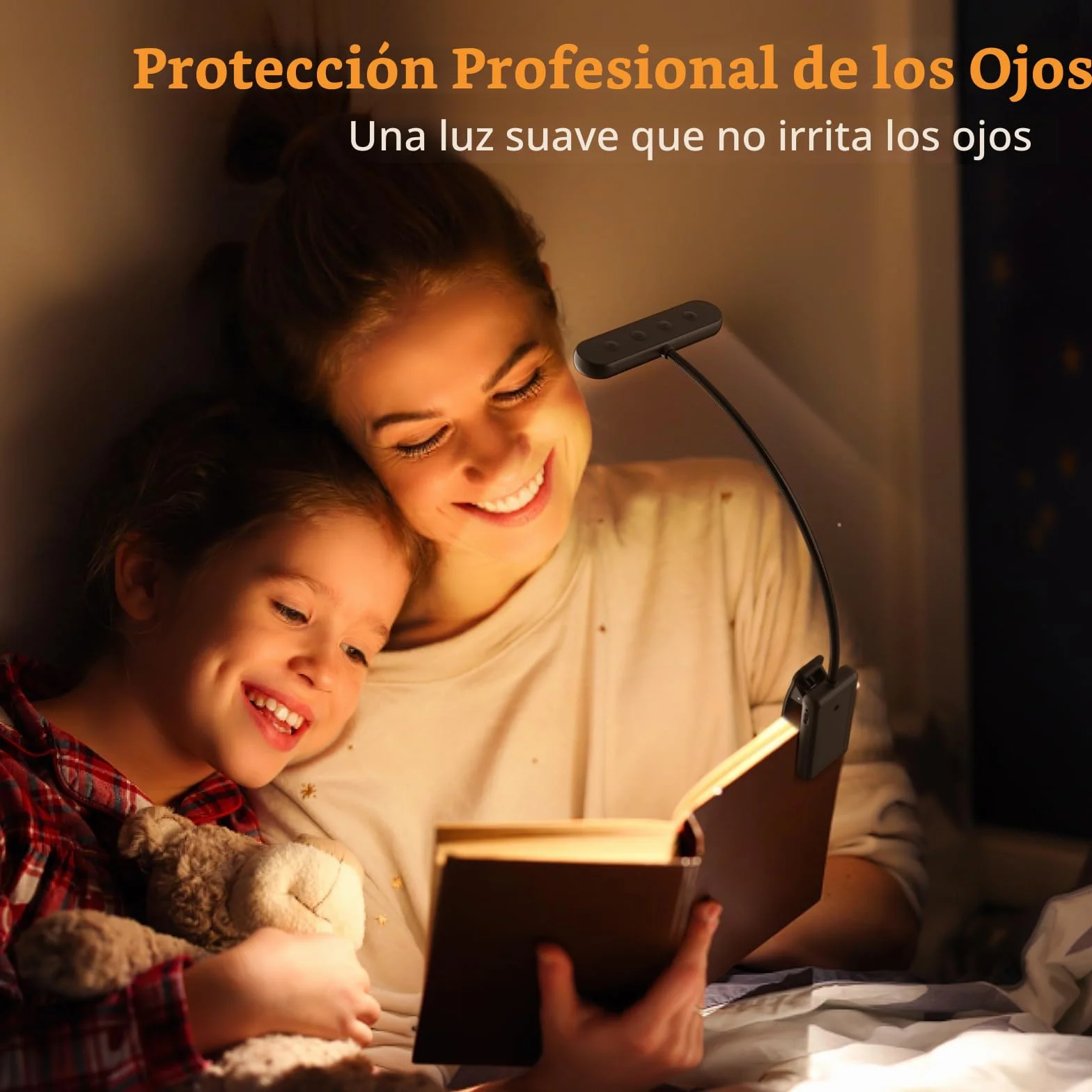 iFalarila Luz Lectura Recargable 12 LED 360° Ajustable RA>95 para Leer en La Cama