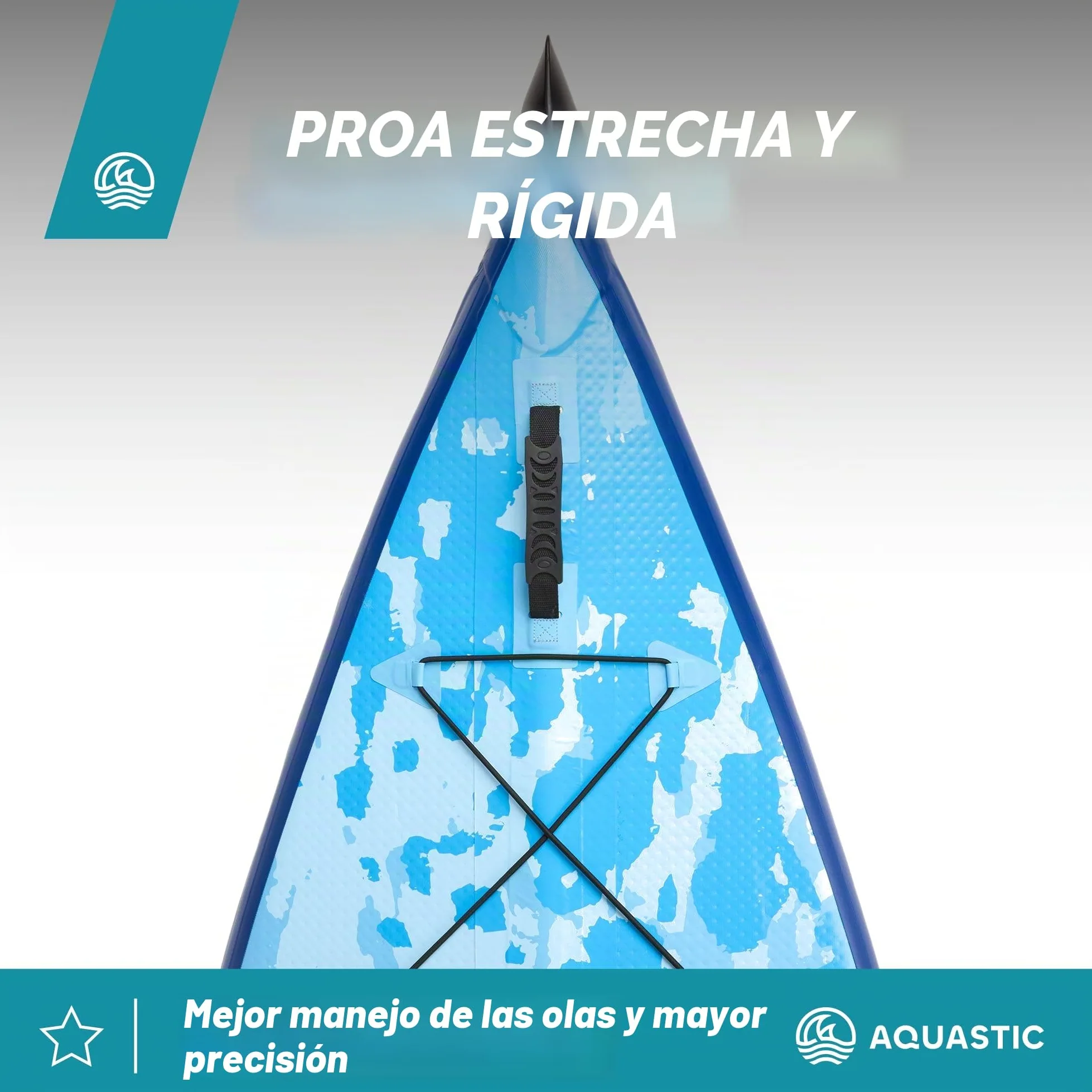 AQUASTIC Monroy 14'0" - Kayak Hinchable y Sup Hybrid Drop-Stitch, 2 cámaras en V, Estable, Capacidad de Carga de hasta 250 kg, Equipamiento: 2 Asientos, Paleta, Bomba, lastre, Mochila