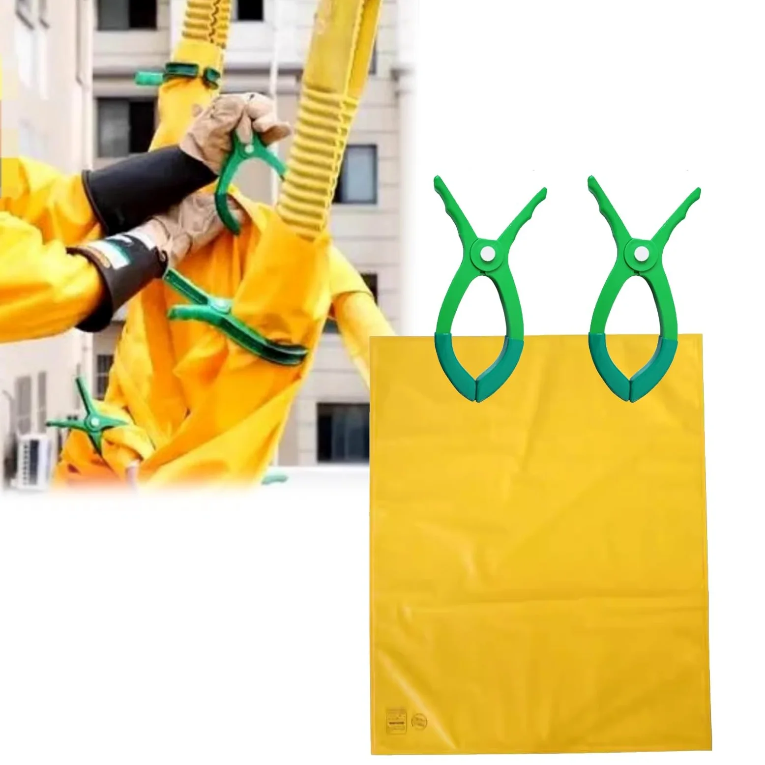 Manta Aislante eléctrica con Clips - Resina EVA de 1,5 mm de Espesor for Mantenimiento de líneas eléctricas y protección de Emergencia(100x150cm 10kv)
