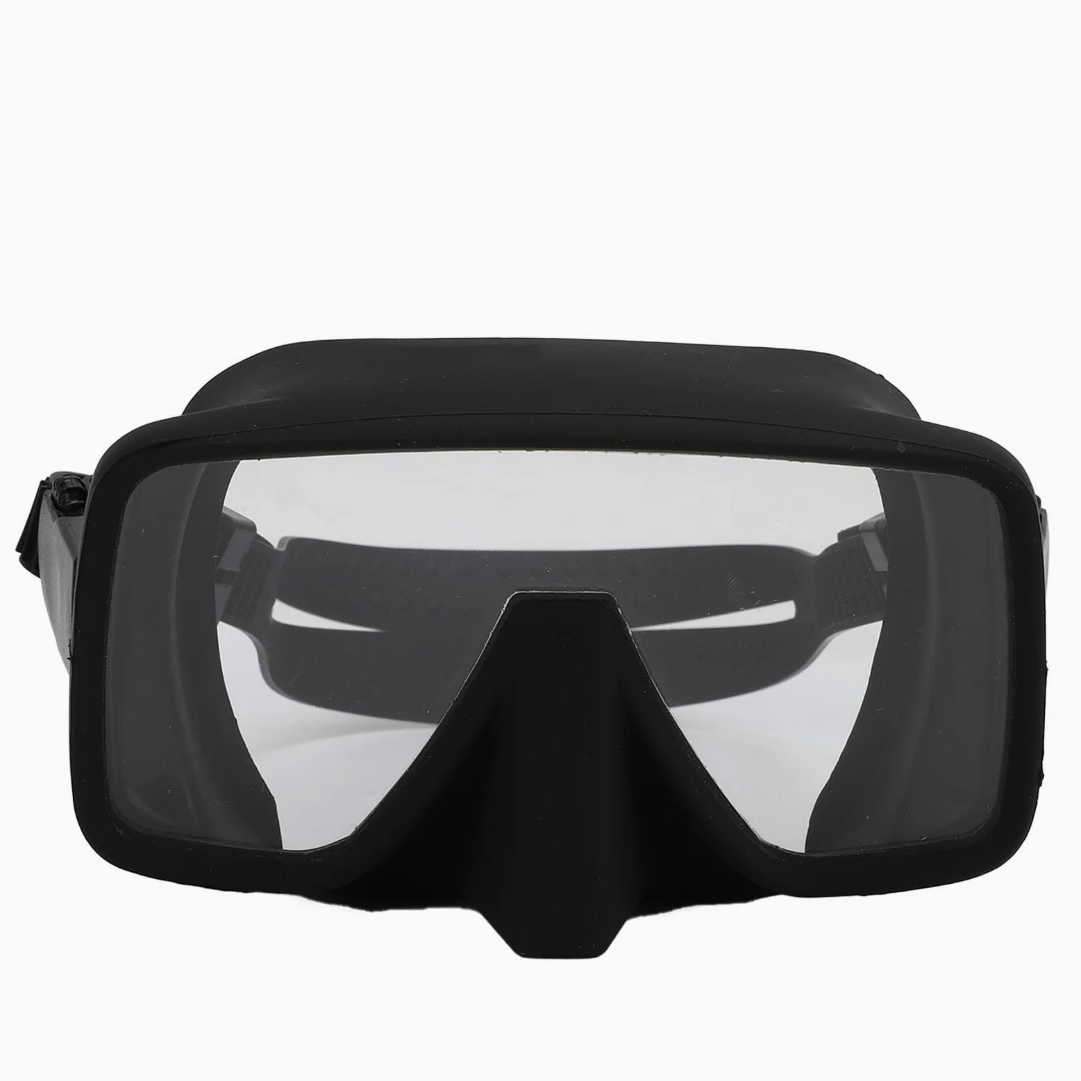 Schimer Gafas de Buceo Silicona Negra HD Vidrio Templado a Prueba de Fugas para Buceo y Snorkel 1 Unidad