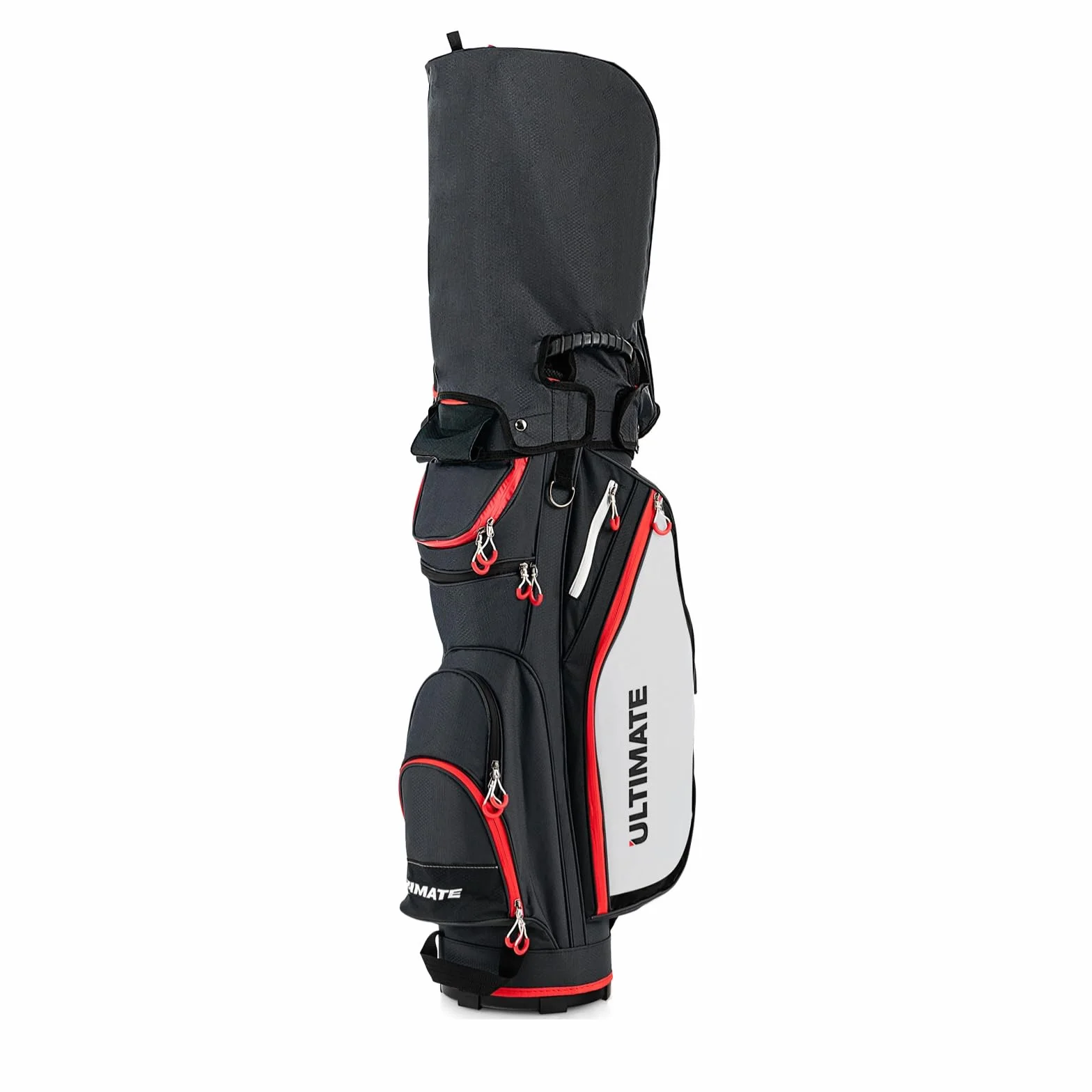 LIFEZEAL Bolsa de Golf con Funda para Lluvia, Bolsa de Carro para Palos de Golf con 14 Divisores y 8 Bolsillos, Funda de Golf con Cremallera Bolsa Térmica, Funda para Palos de Golf