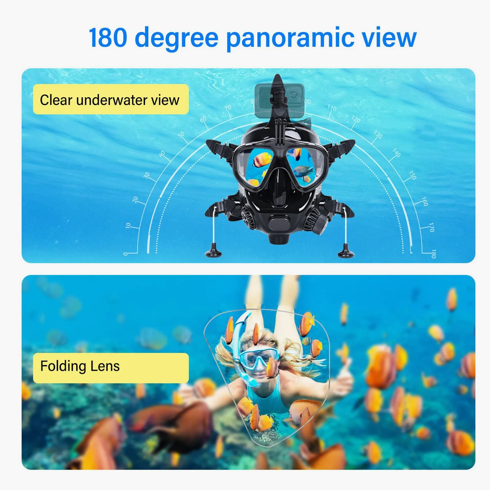 Jectse Equipo de Buceo con Tanque de Buceo, Mini Tanque de Buceo de 1 L con Máscara de Buceo de Cara Completa, Cilindro de Oxígeno de Buceo Pequeño de Buceo Portátil con Soporte para